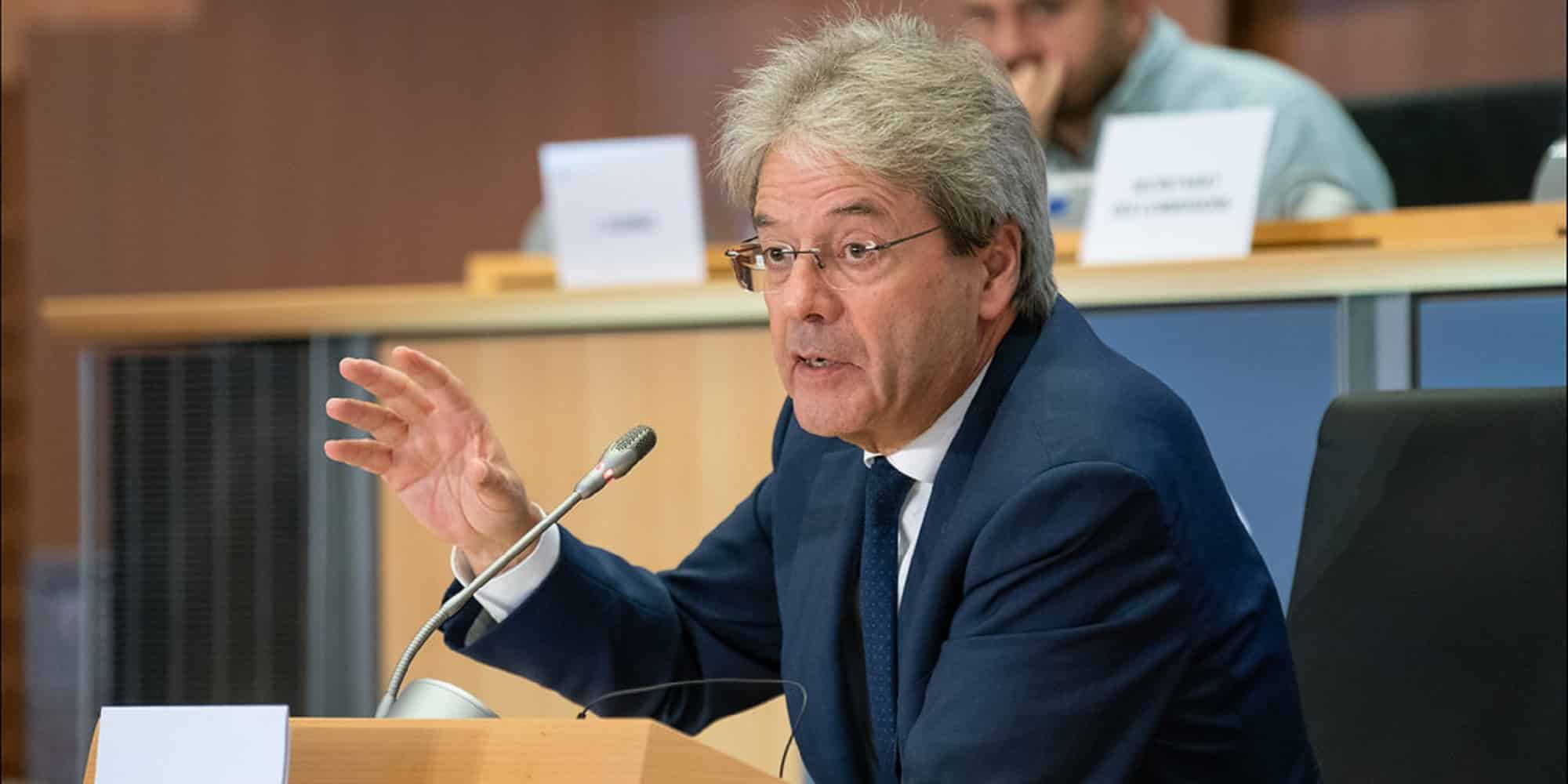 Ο Επίτροπος Οικονομίας της ΕΕ, Πάολο Τζεντιλόνι