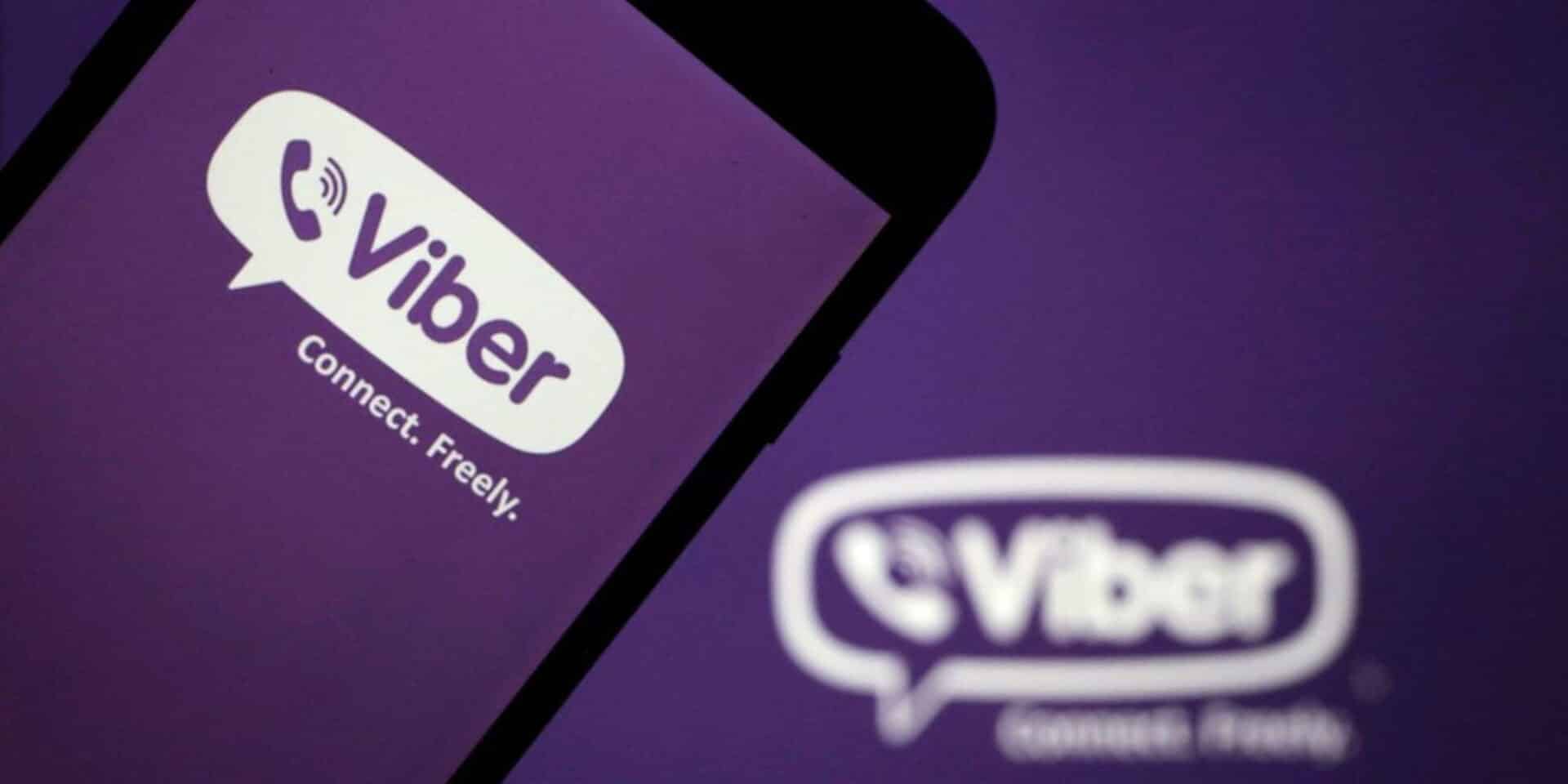 Κινητό τηλέφωνο ανοιγμένο στην εφαρμογή Viber