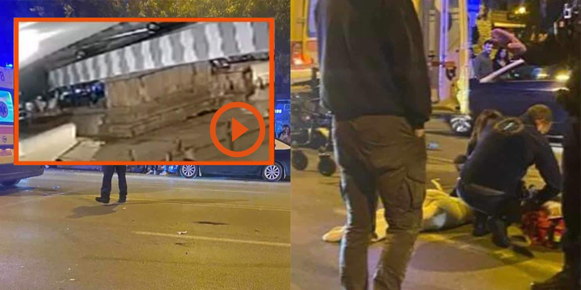 Βίντεο ντοκουμέντο λίγο μετά το ατύχημα που είχε ως αποτέλεσμα να τραυματιστεί η 21χρονη στη Θεσσαλονίκη