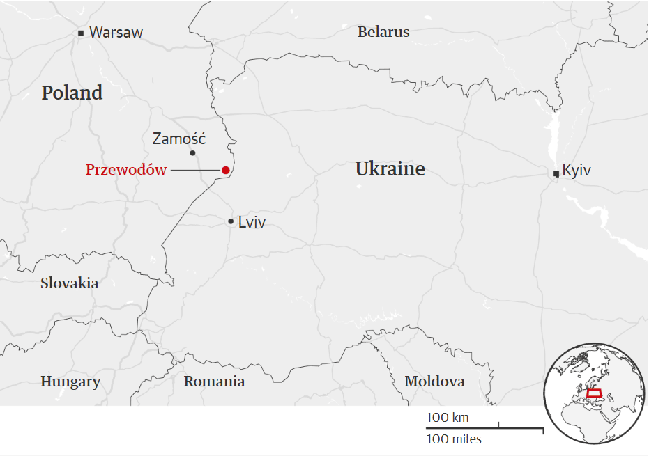 Το χωριό στην Πολωνία, στα σύνορα με την Ουκρανία που δέχτηκε τα πλήγματα