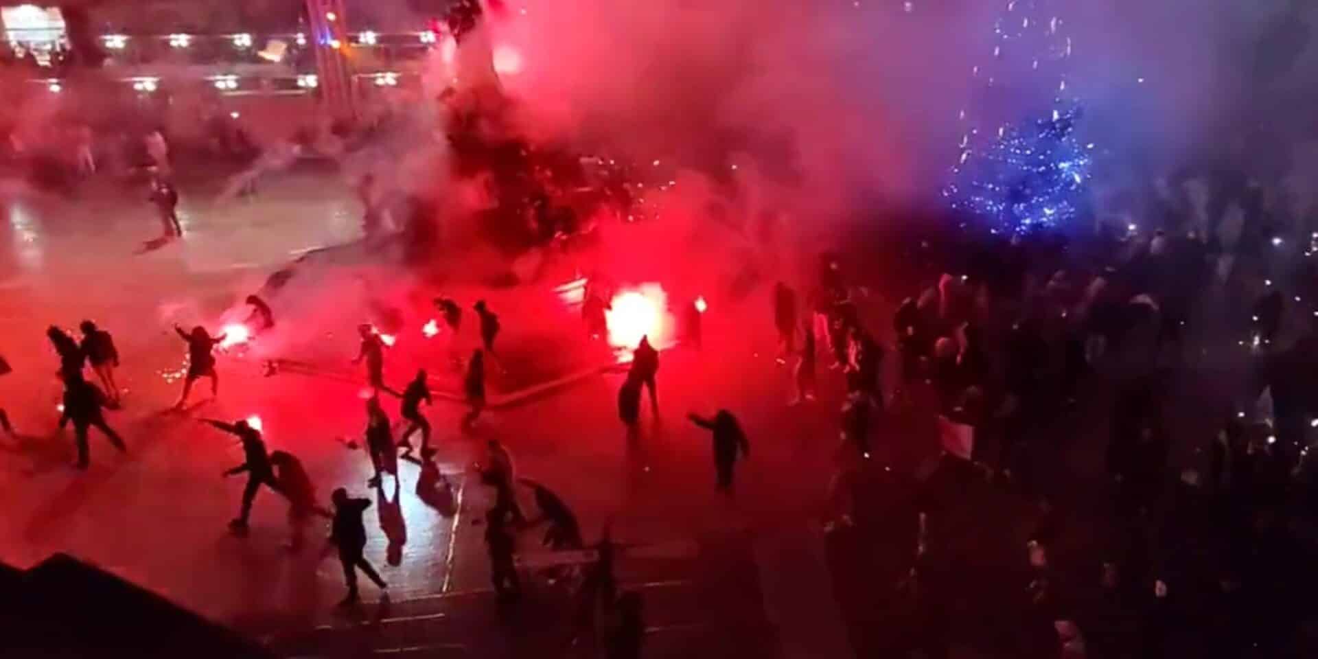 Εικόνα από τα επεισόδια ανάμεσα σε Γάλλους και Μαροκινούς