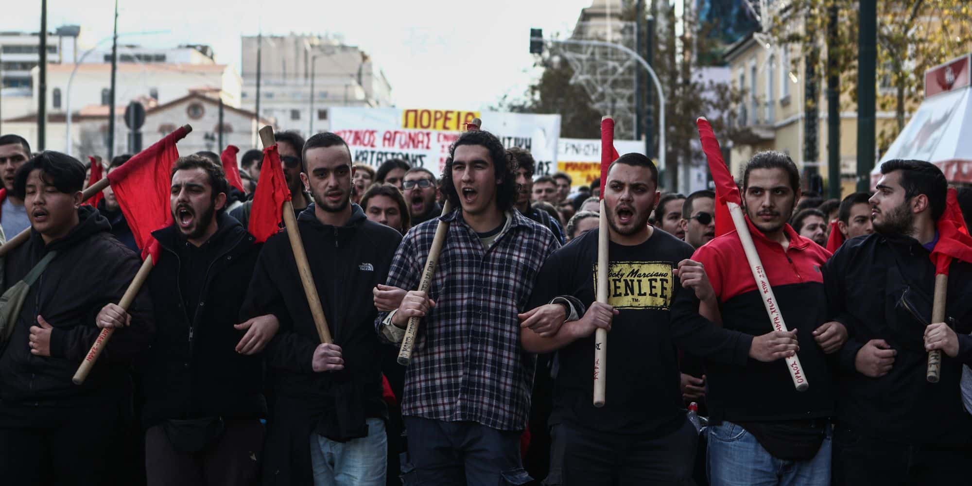 Εικόνα από την πορεία στην επέτειο στη δολοφονία του Γρηγορόπουλου