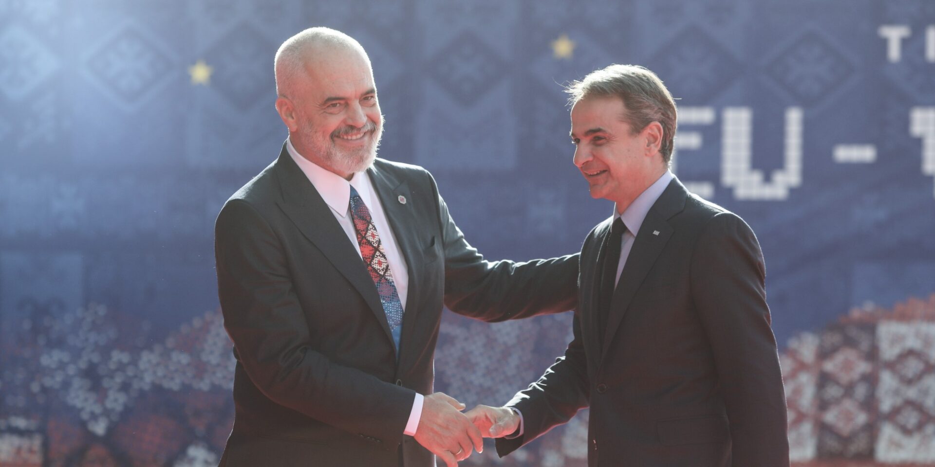 Ο Κυριάκος Μητσοτάκης με τον Έντι Ράμα