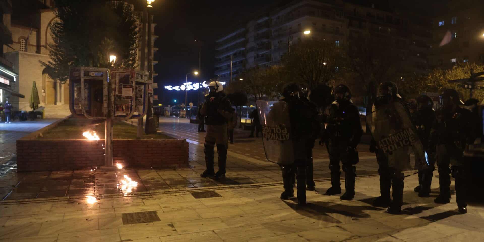Εικόνα από τα επεισόδια στη Θεσσαλονίκη