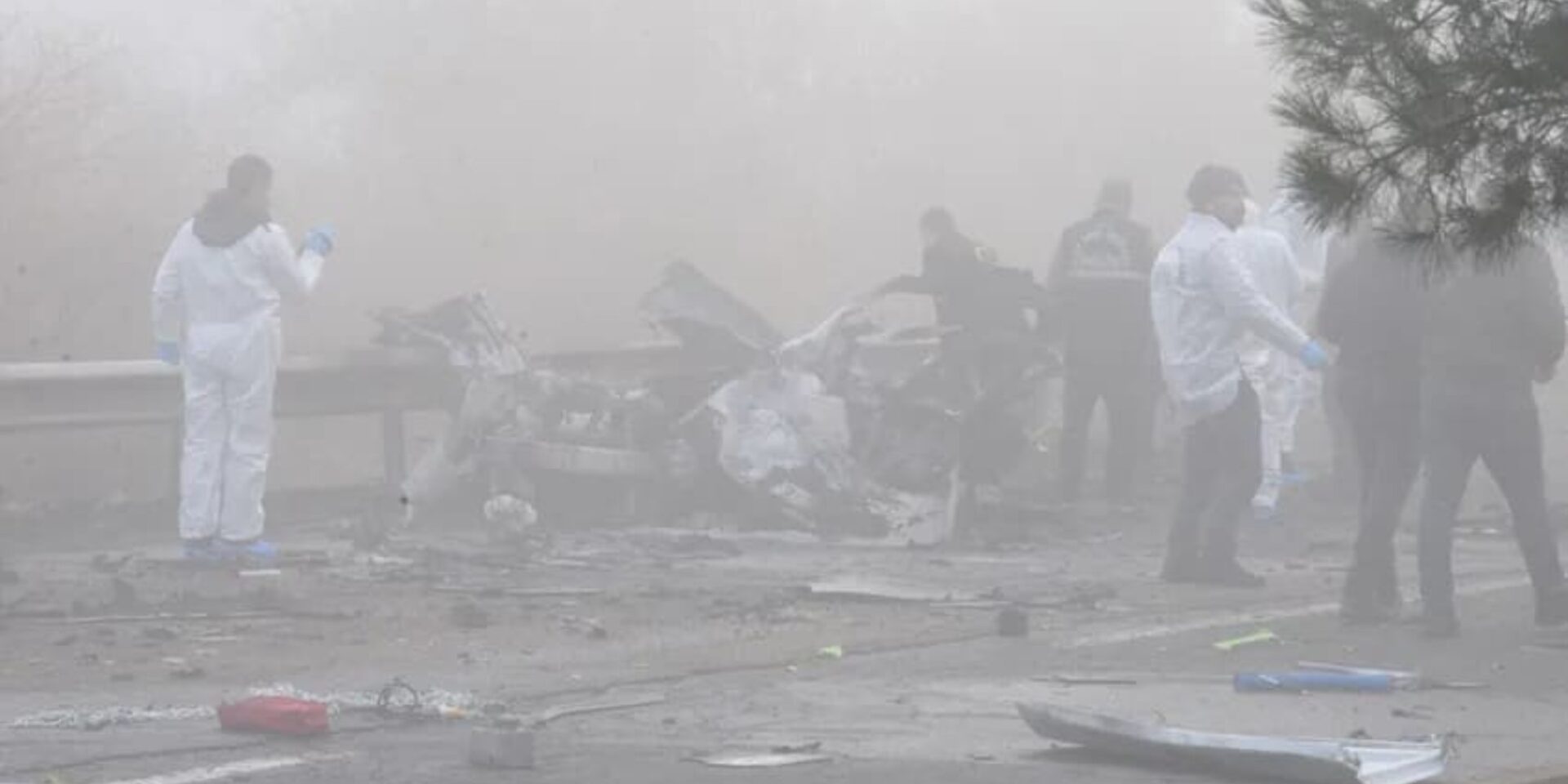 Εικόνα από το σημείο της έκρηξης