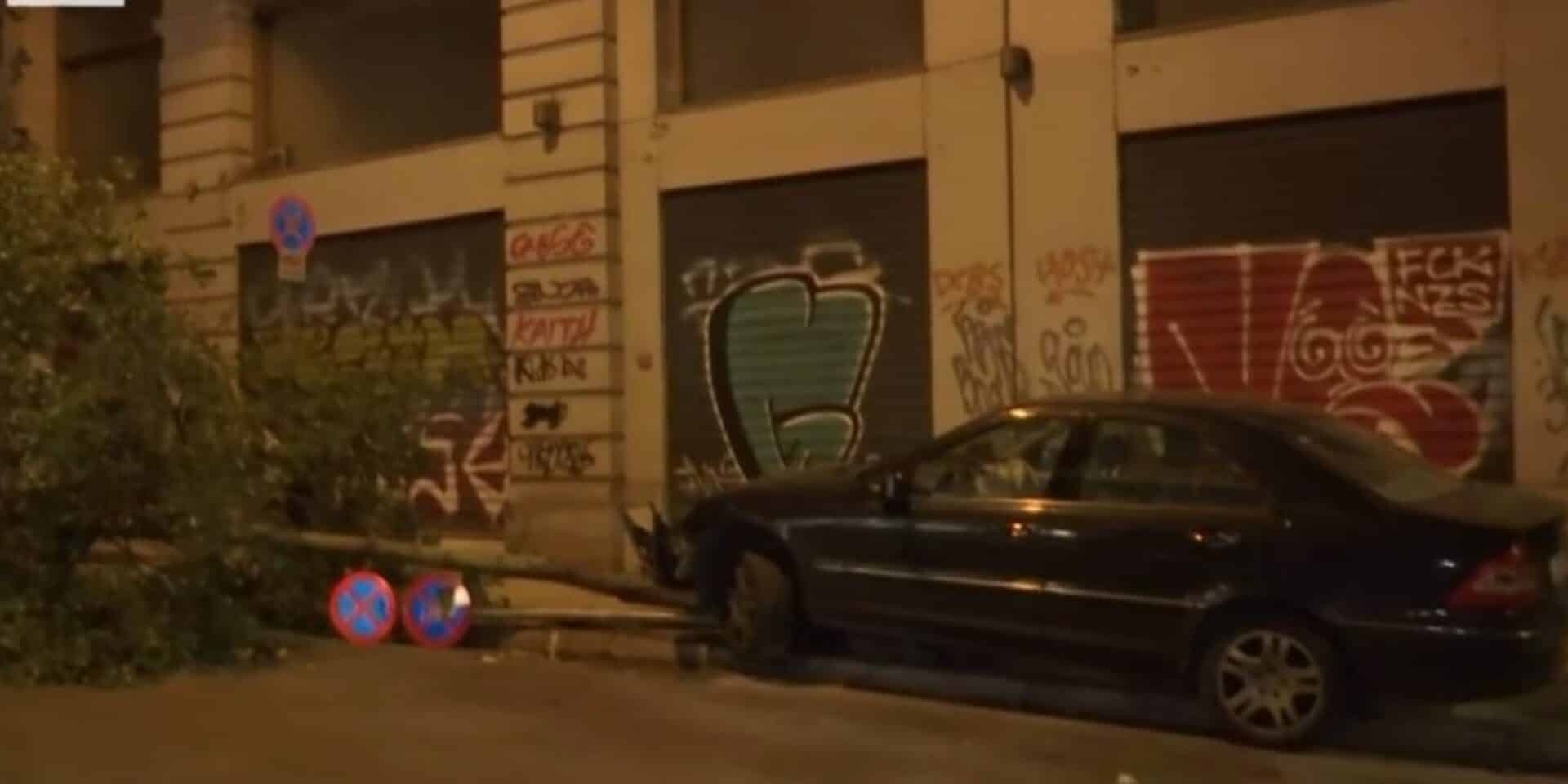 Εικόνα από το τροχαίο στην Αθήνα
