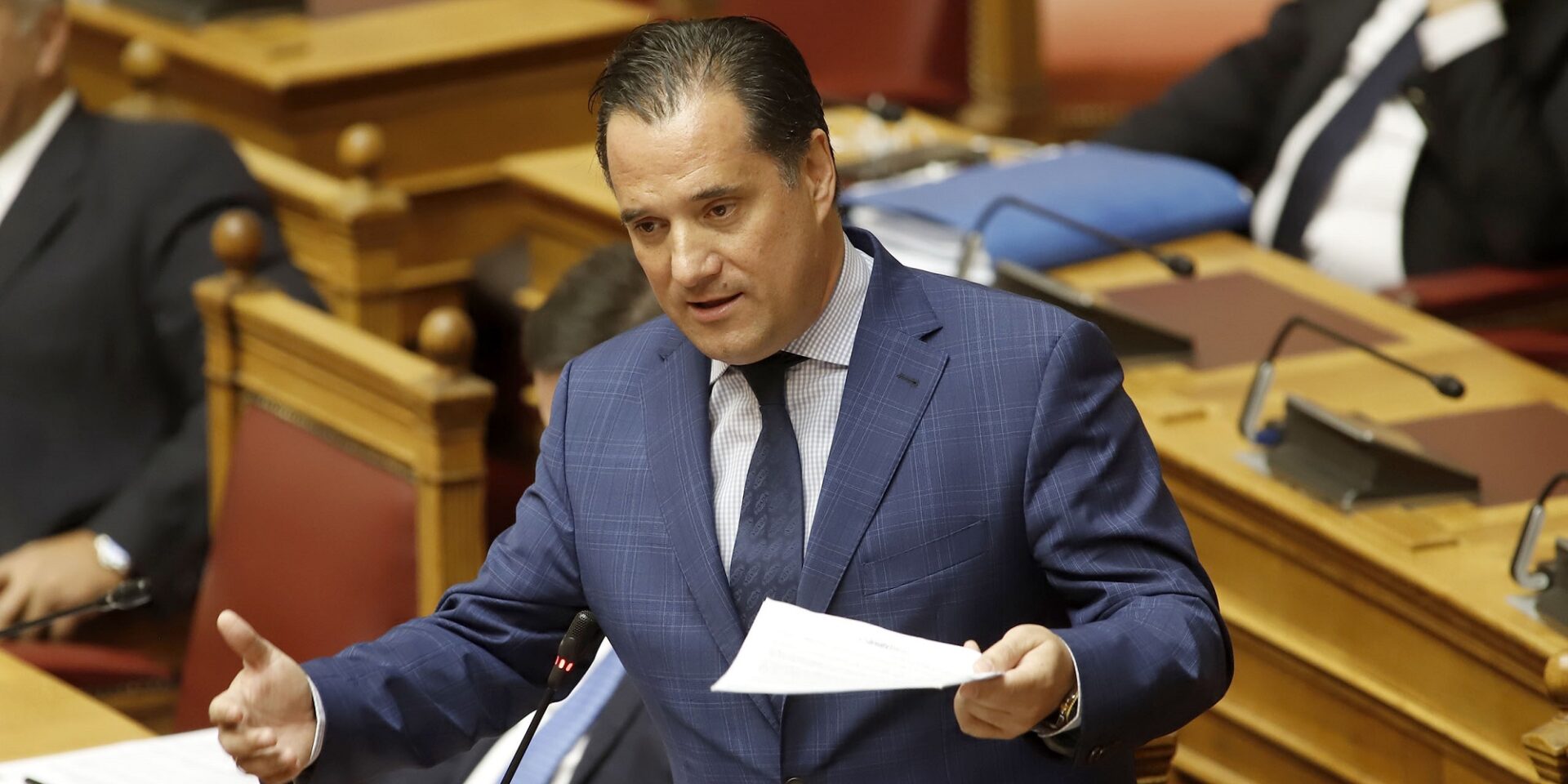 Ο Άδωνις Γεωργιάδης στη Βουλή