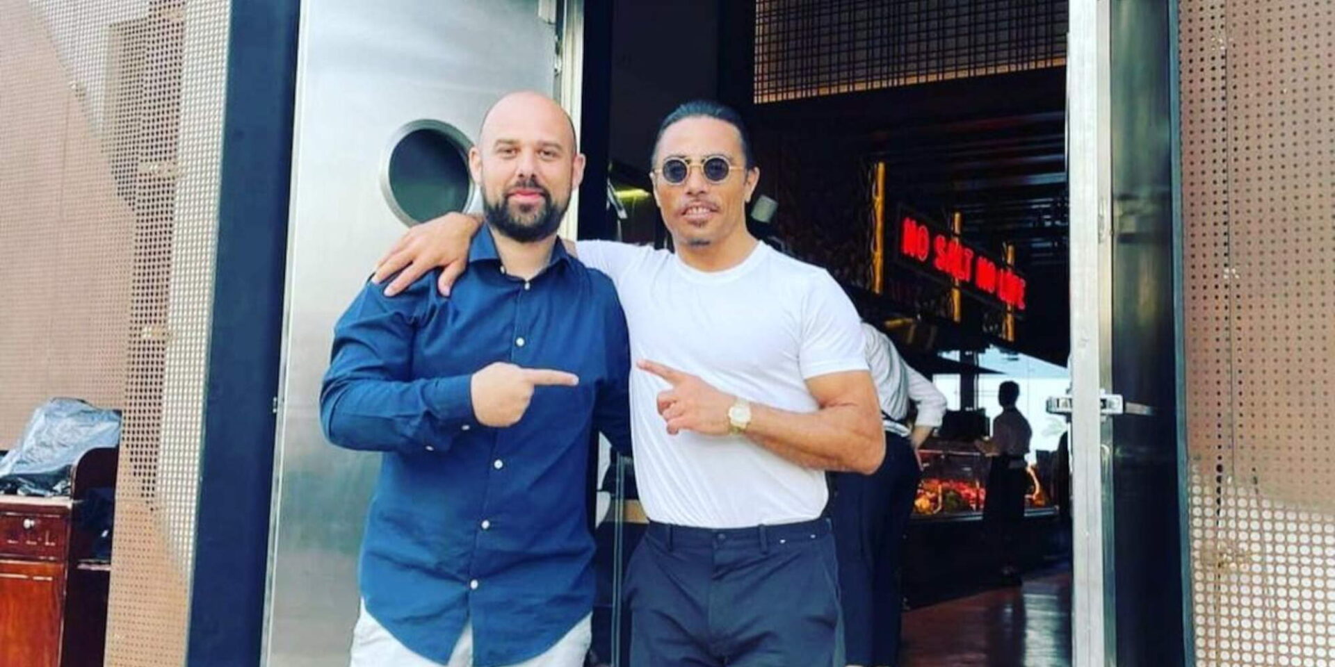 Ο Βασίλης Τεμπέλης με τον Τούρκο σεφ, Salt Bae