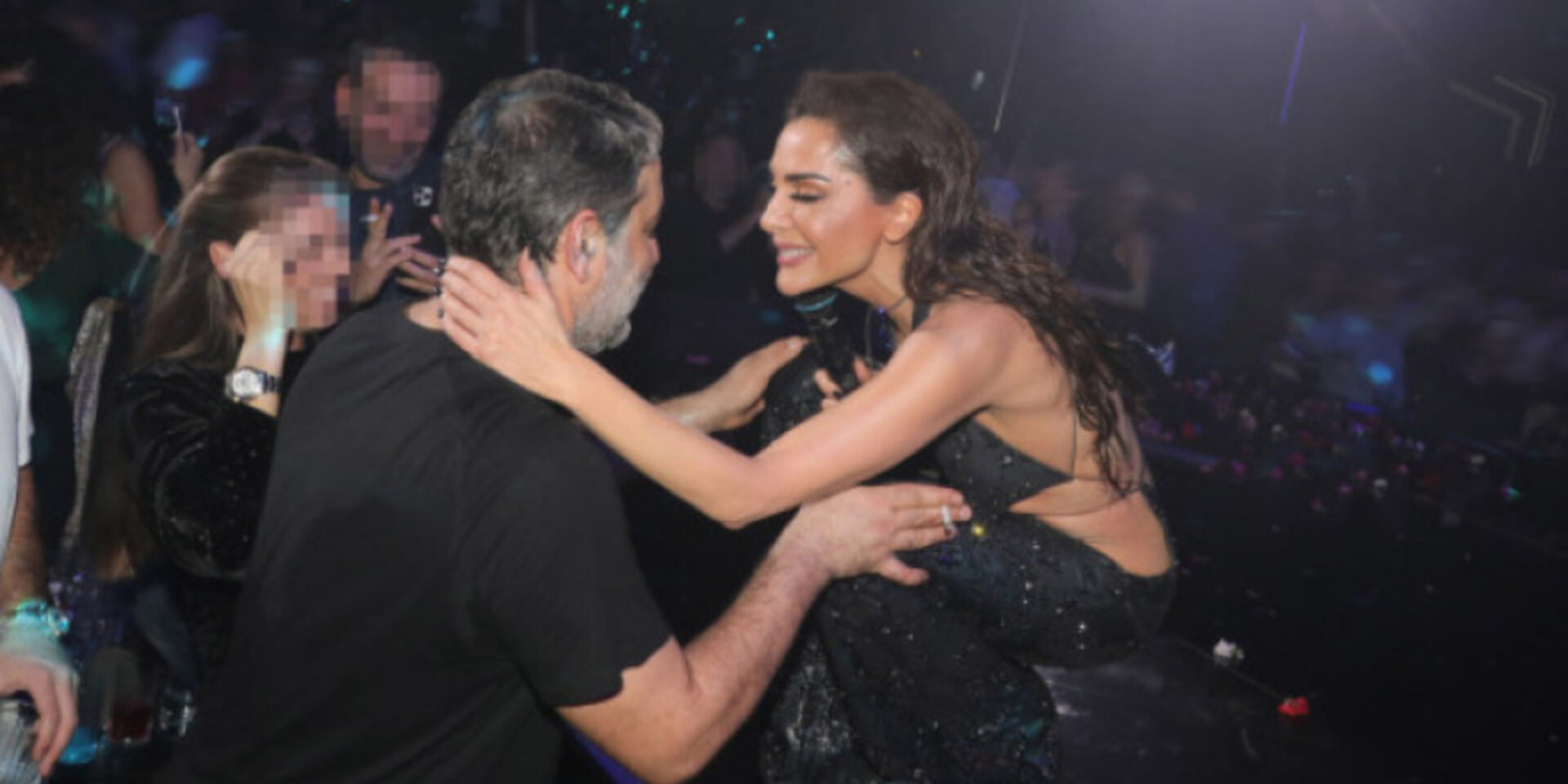 O Βασίλης Μπισμπίκης με τη Δέσποινα Βανδή