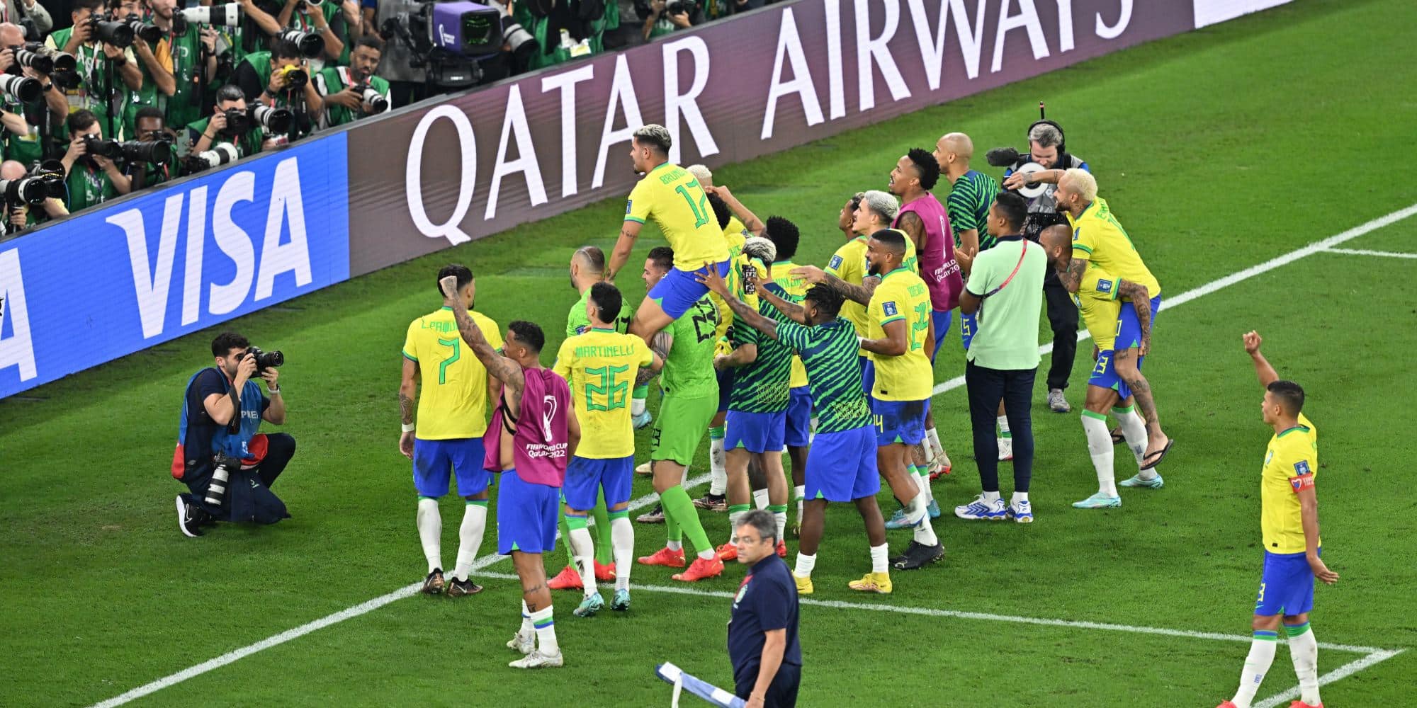 Τα πανηγύρια των Βραζιλιάνων μετά το ματς με τη Νότια Κορέα για το Μουντιάλ 2022