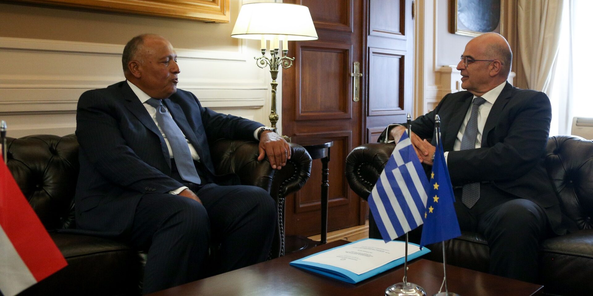 Ο Νίκος Δένδιας και ο Σάμεχ Σούκρι