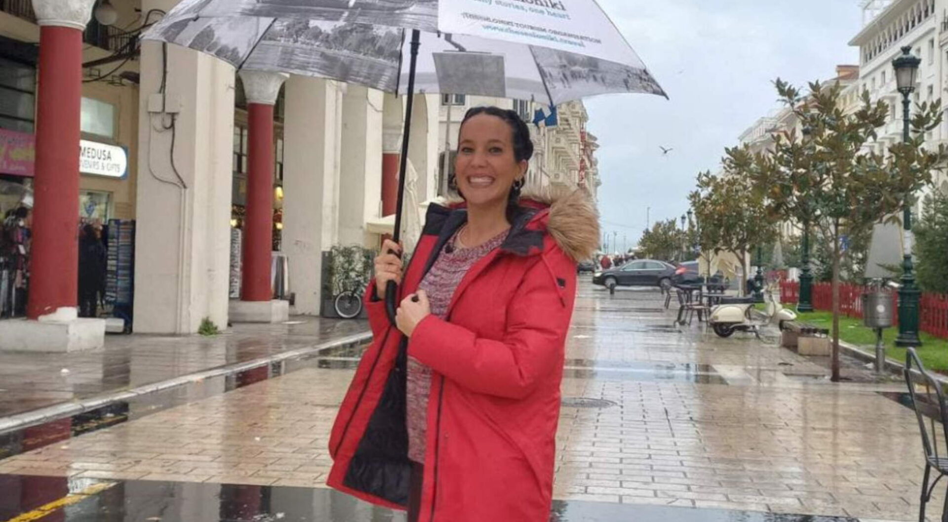Ισπανίδα δημοσιογράφος στη Θεσσαλονίκη