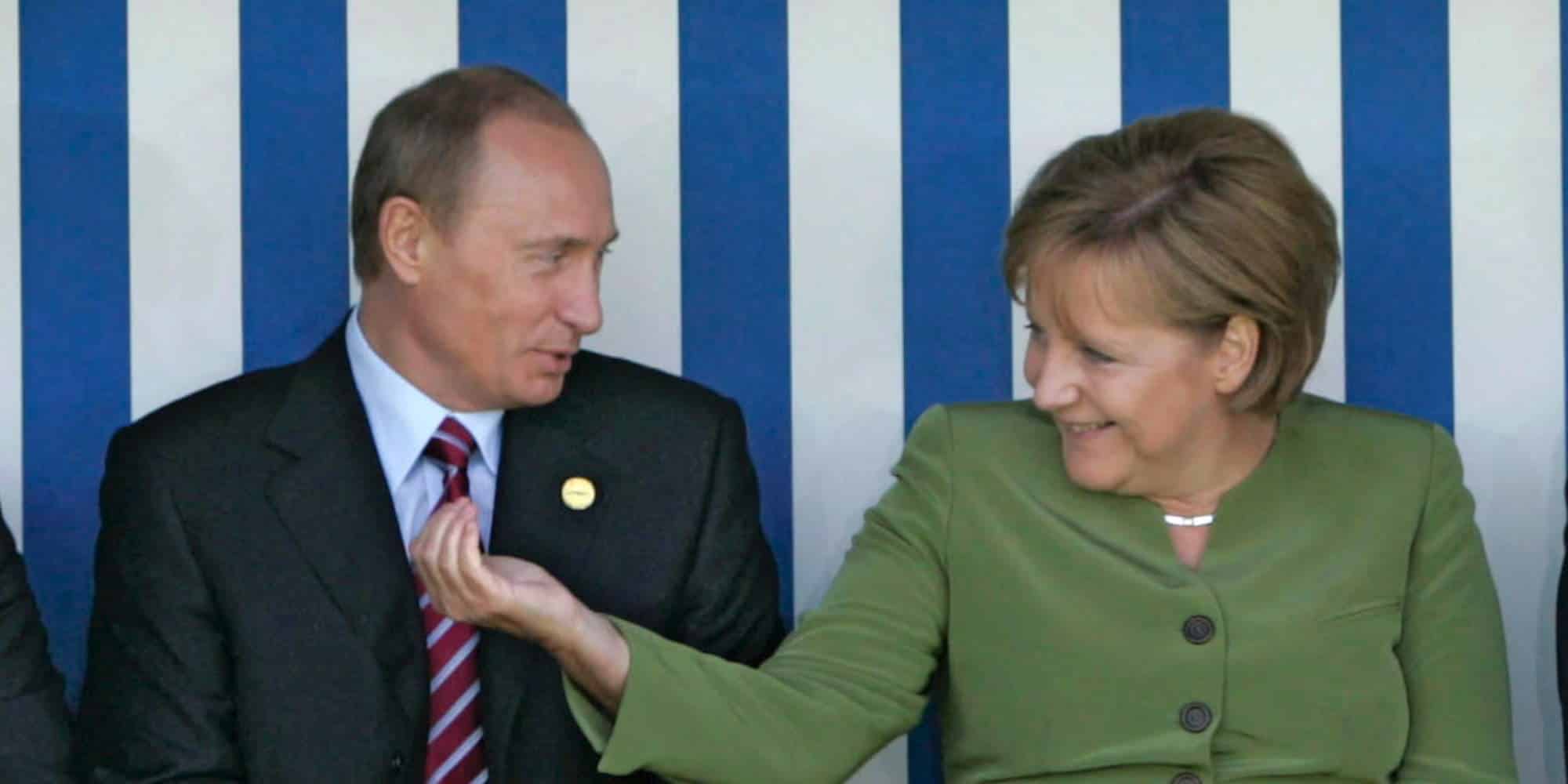 Ο Βλαντιμίρ Πούτιν με την Άνγκελα Μέρκελ