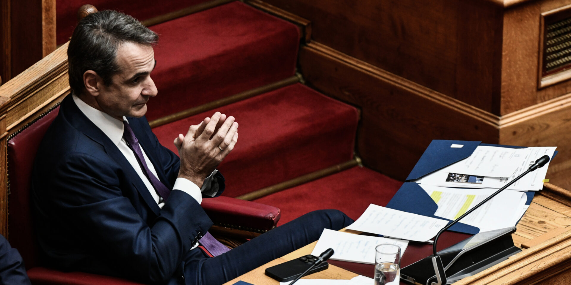 Ο Κυριάκος Μητσοτάκης στη Βουλή