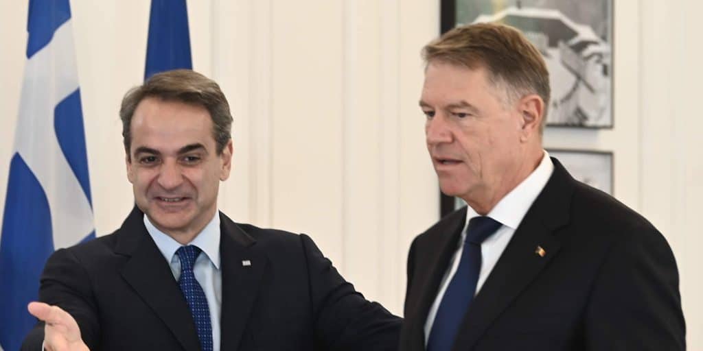 Ο Κυριάκος Μητσοτάκης και ο Ρουμάνος πρόεδρος Κλάους Γιοχάνις