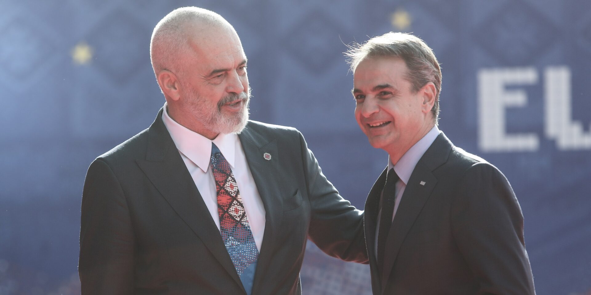 Ο Κυριάκος Μητσοτάκης με τον Έντι Ράμα