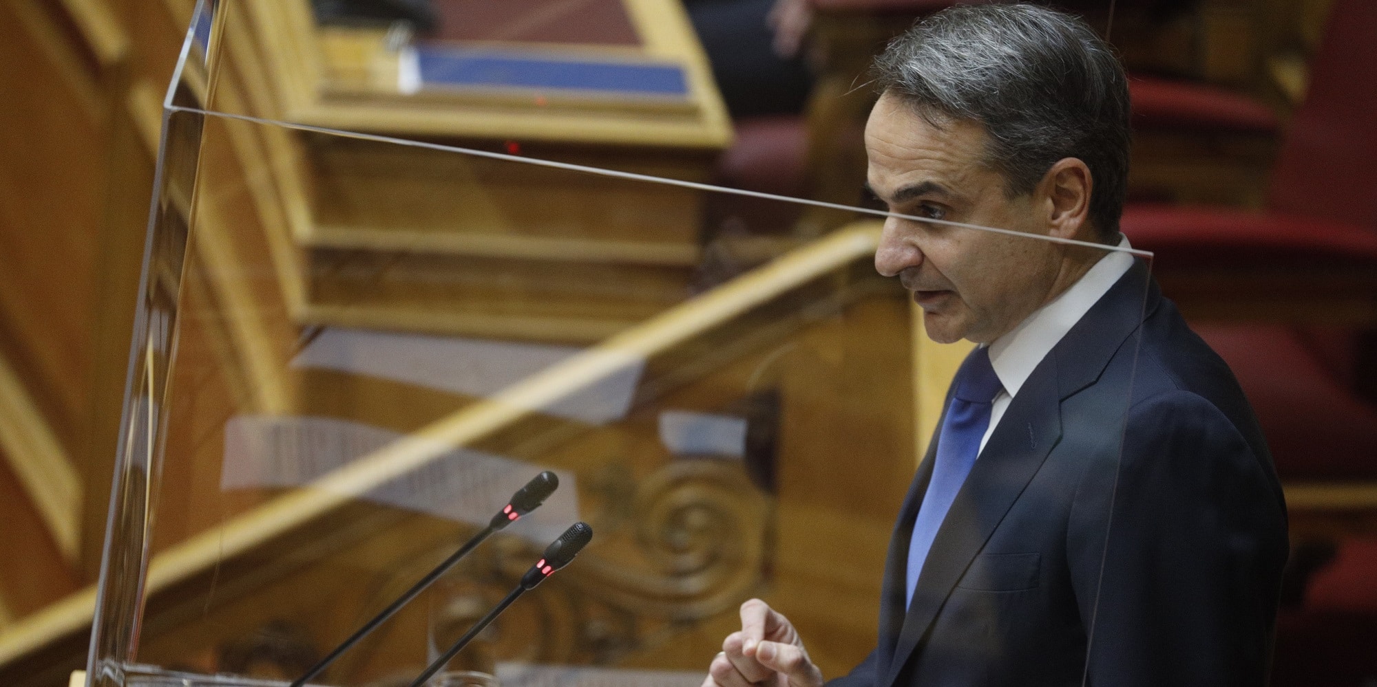 Ο Κυριάκος Μητσοτάκης στη συζήτηση για τον προϋπολογισμό στη Βουλή