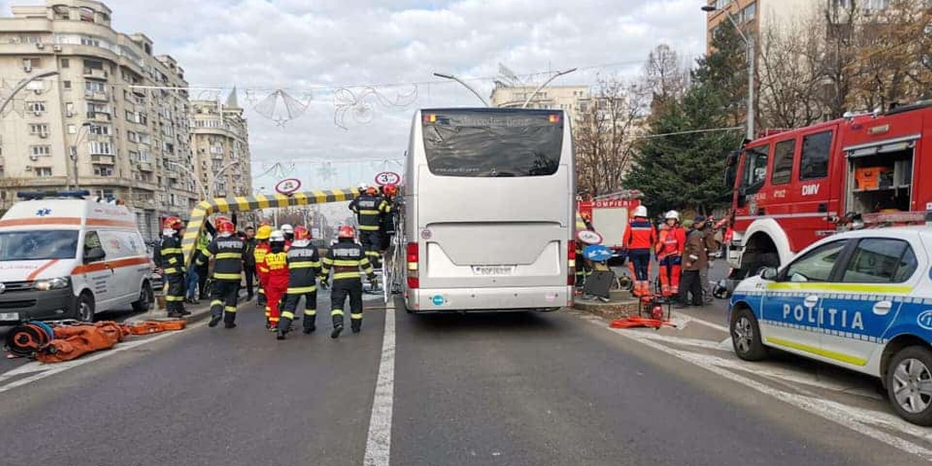 Εικόνα από το τροχαίο στη Ρουμανία
