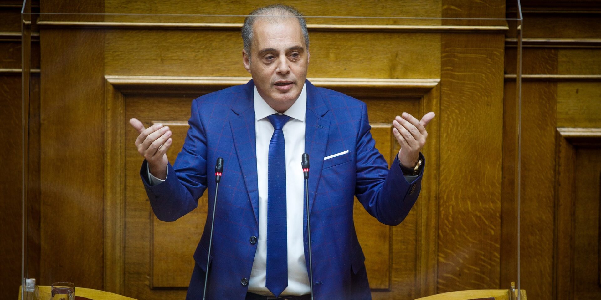 Ο Κυριάκος Βελόπουλος στη Βουλή