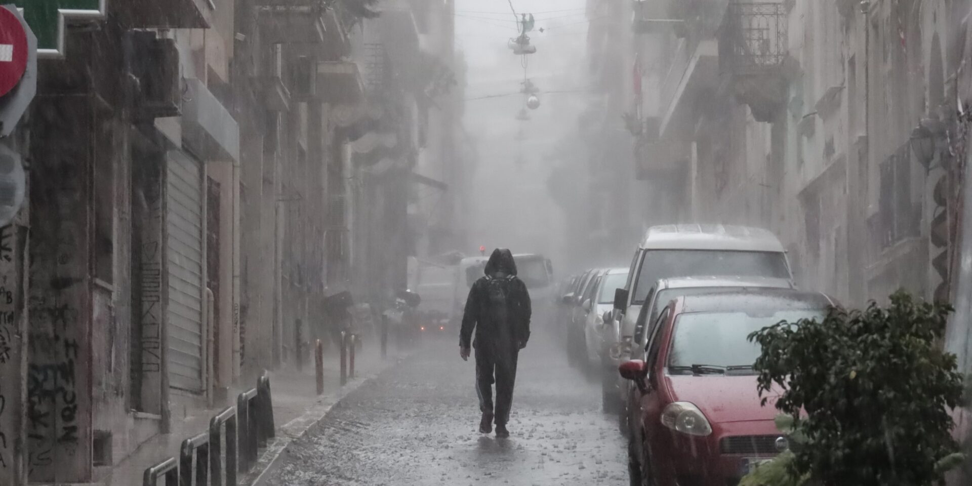 Εικόνα από την καταιγίδα στην Αθήνα