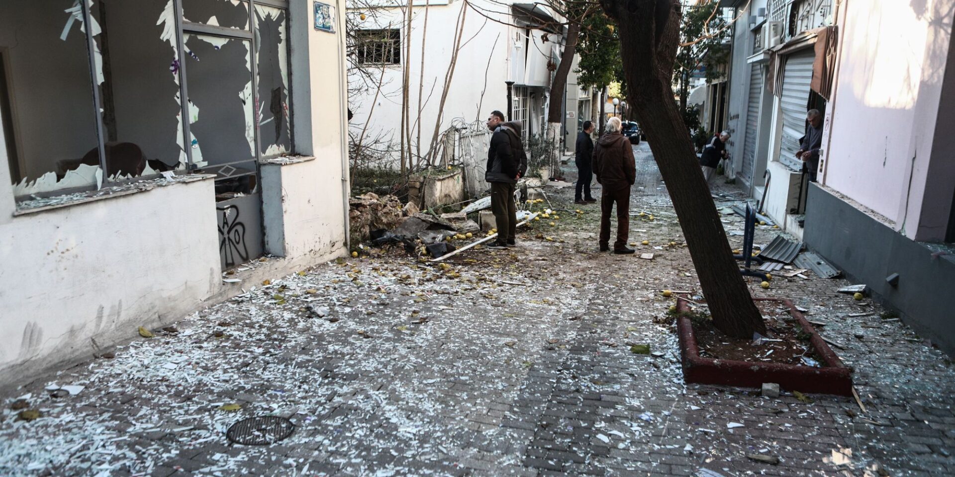 Εικόνα από την έκρηξη στον σύνδεσμο του Παναθηναϊκού στο Μαρούσι