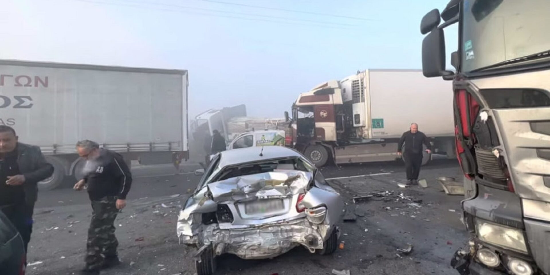 Διπλή καραμπόλα στην Εθνική Οδό