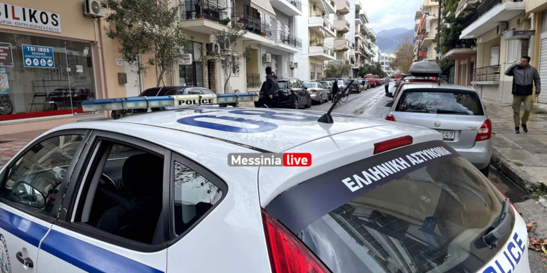Εικόνα από το σημείο όπου έπεσε νεκρός ο 47χρονος στην Καλαμάτα / Φωτογραφία: Messinialive