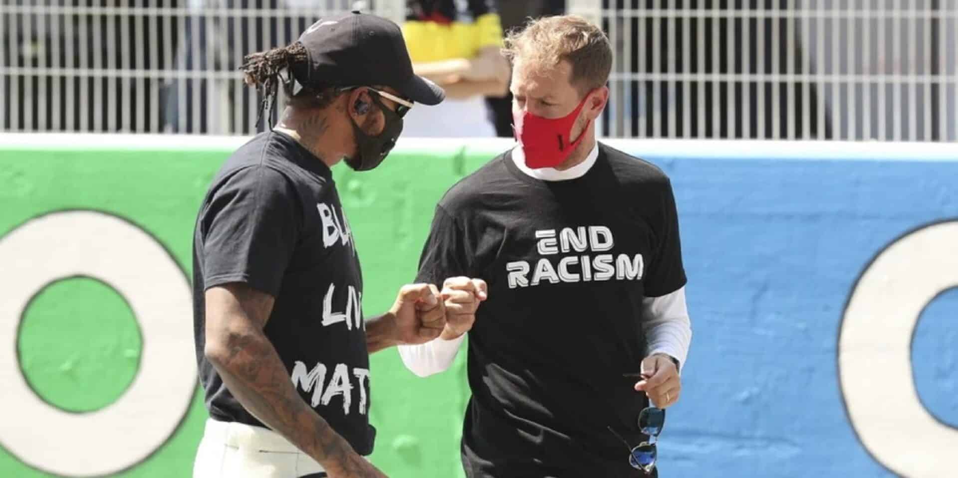 Οι οδηγοί της Formula 1 Λιούις Χάμιλτον και Σεμπάστιαν Φέτελ