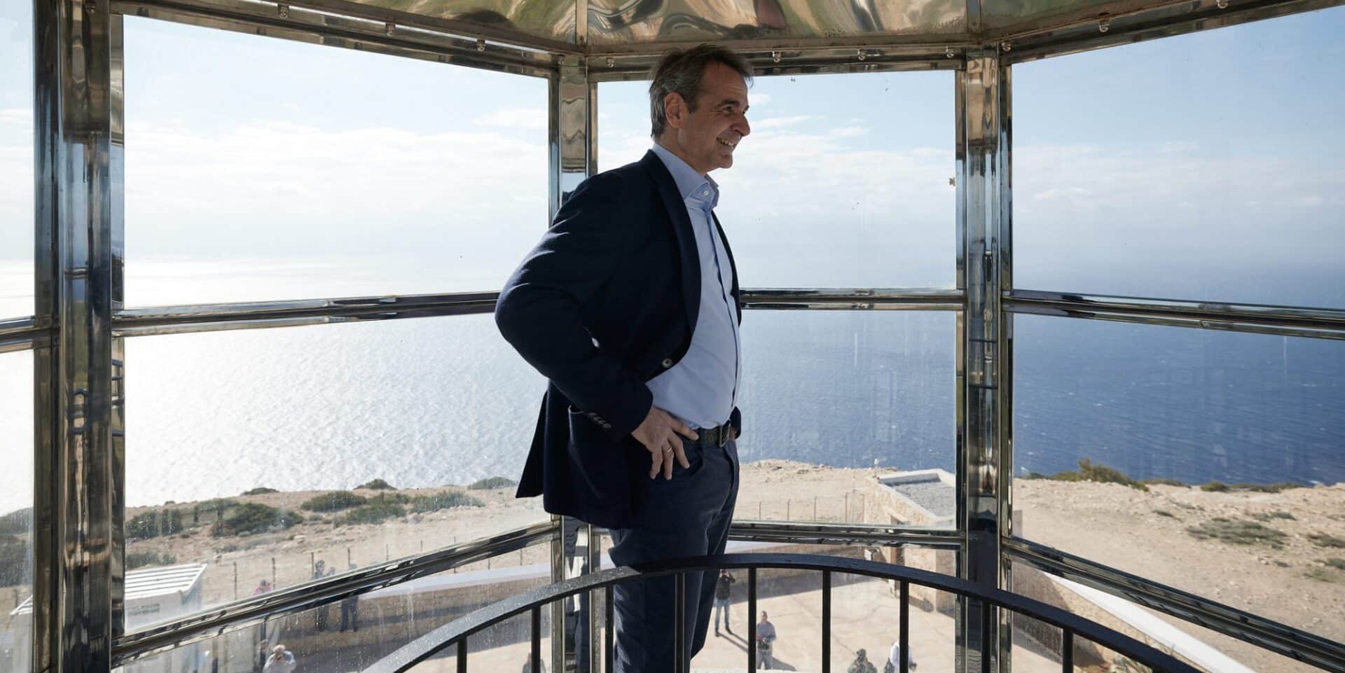 Ο Κυριάκος Μητσοτάκης στην Γαύδο