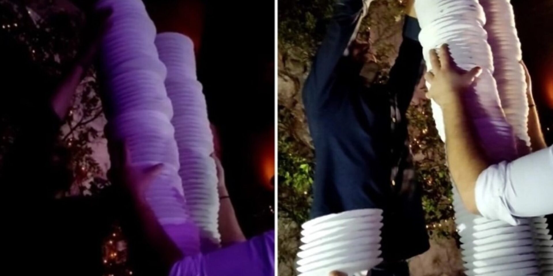 Πύργος από πιάτα σε μπουζούκια στην Πάτρα
