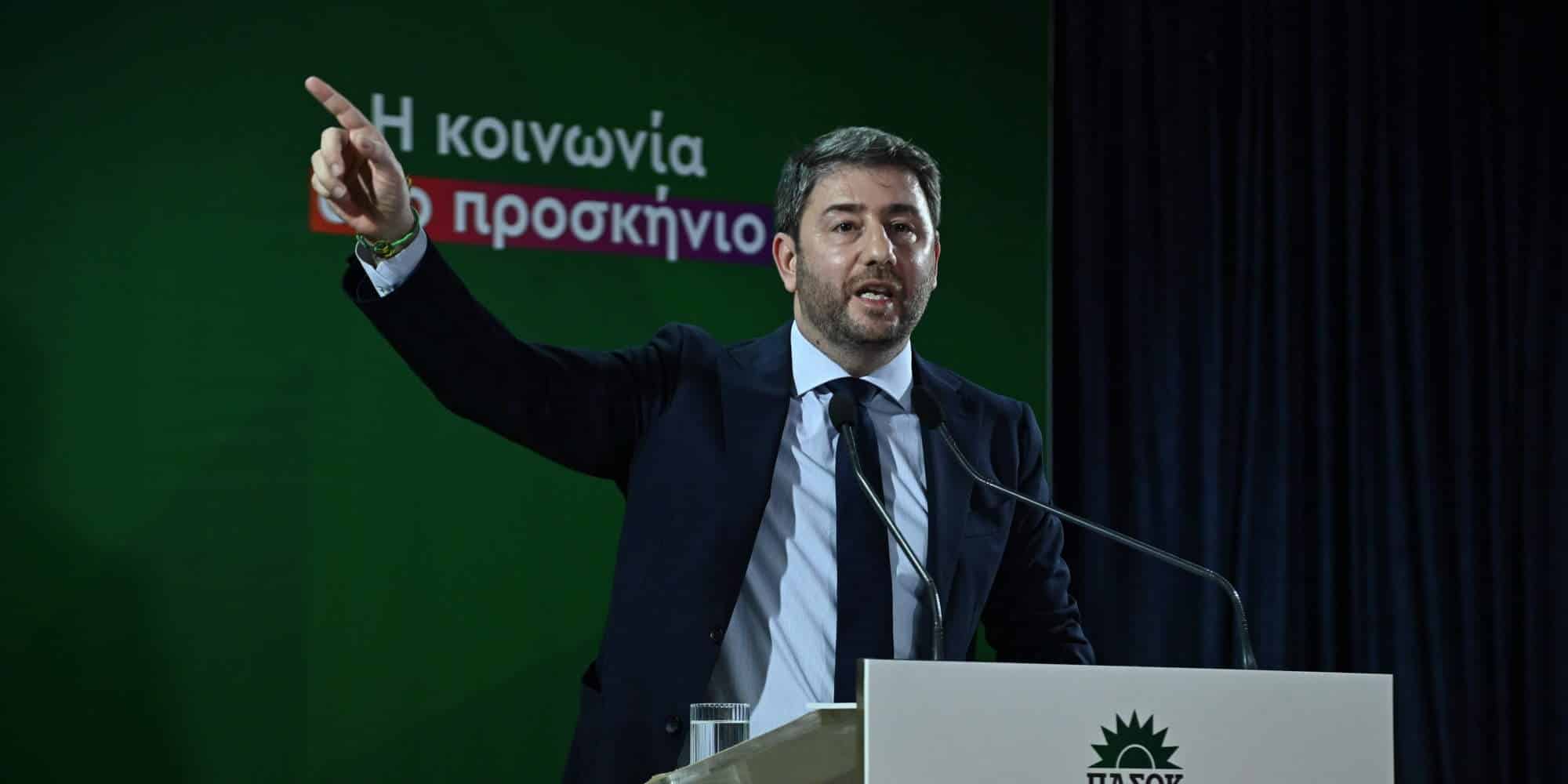 Ο πρόεδρος του ΠΑΣΟΚ. Νίκος Ανδρουλάκης