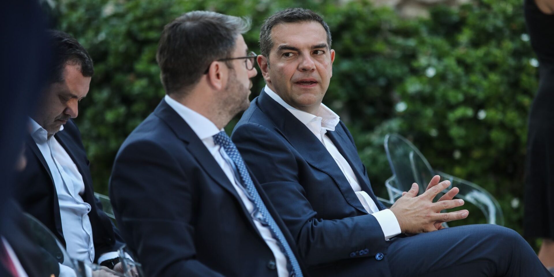 Ο Αλέξης Τσίπρας μαζί με τον Νίκο Ανδρουλάκη