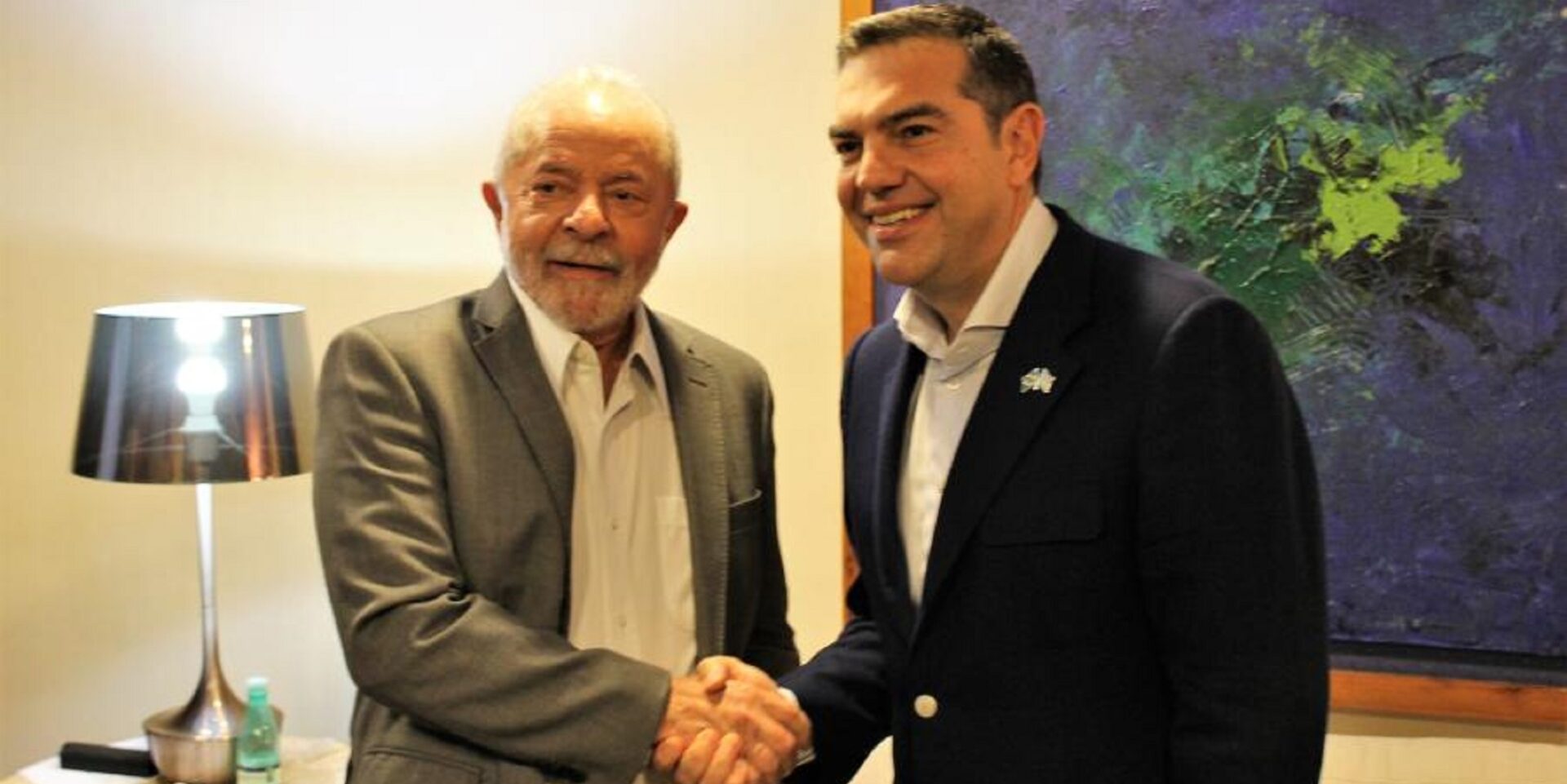 Ο Αλέξης Τσίπρας με τον Λούλα