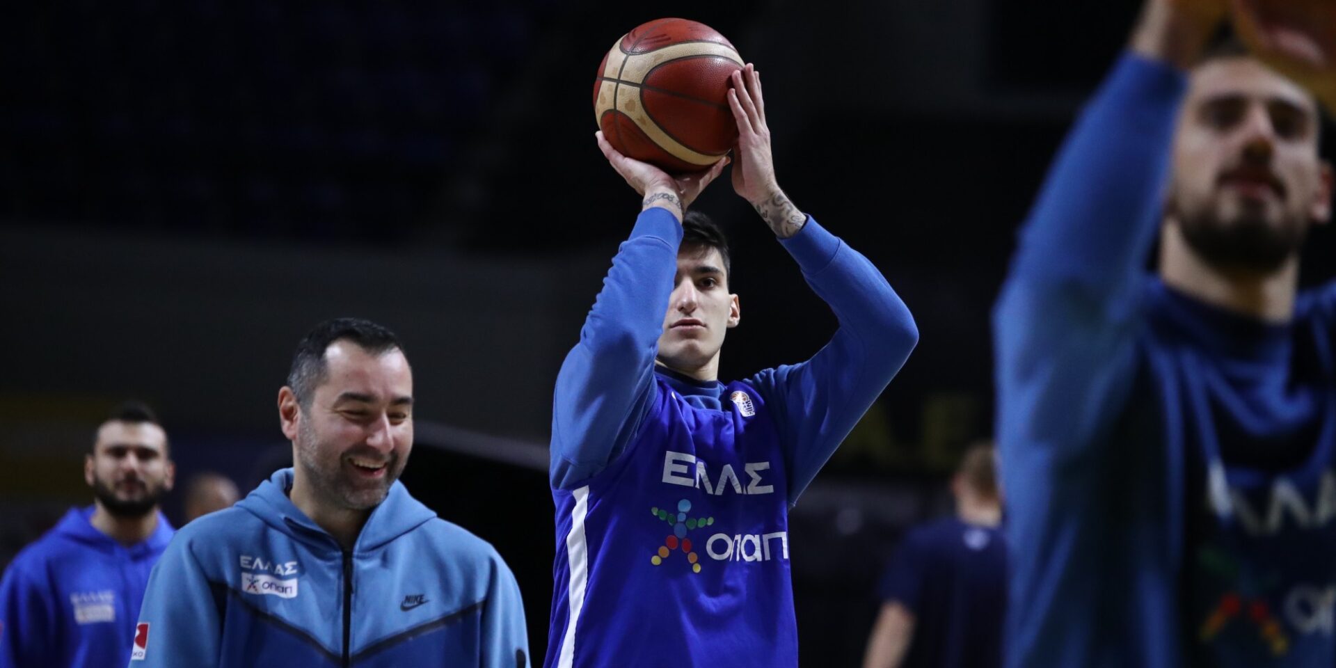Εικόνα από την προπόνηση της Εθνικής