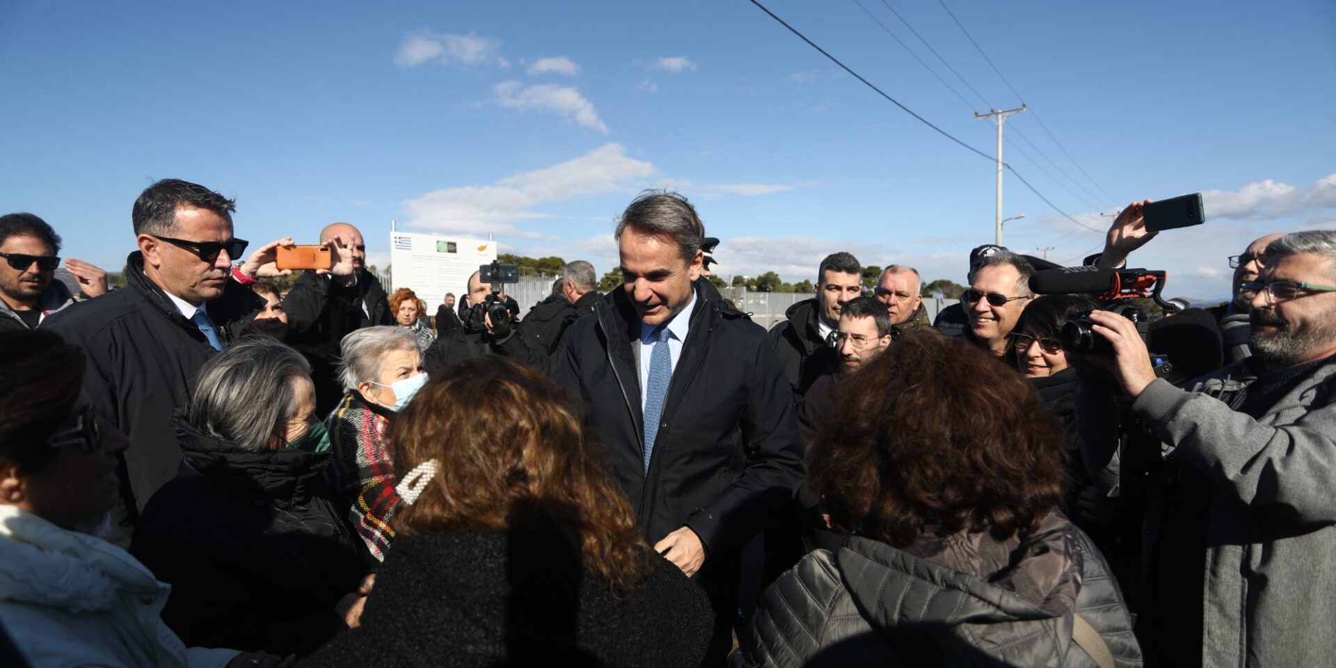 Ο Κυριάκος Μητσοτάκης στο Μάτι