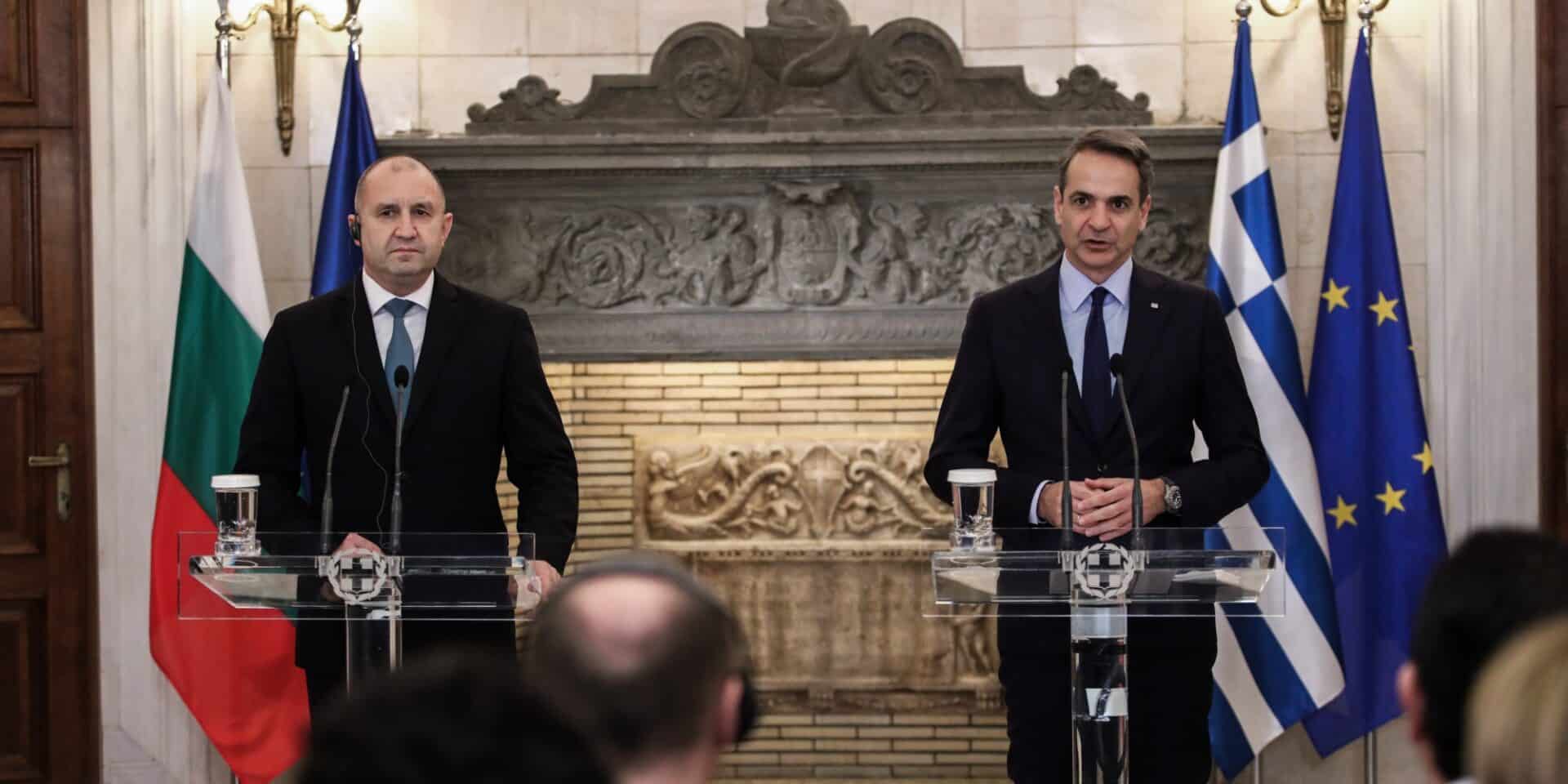 Ο Κυριάκος Μητσοτάκης με τον Βούλγαρο πρόεδρο της Βουλγαρίας Ρούμπεν Ράντεφ