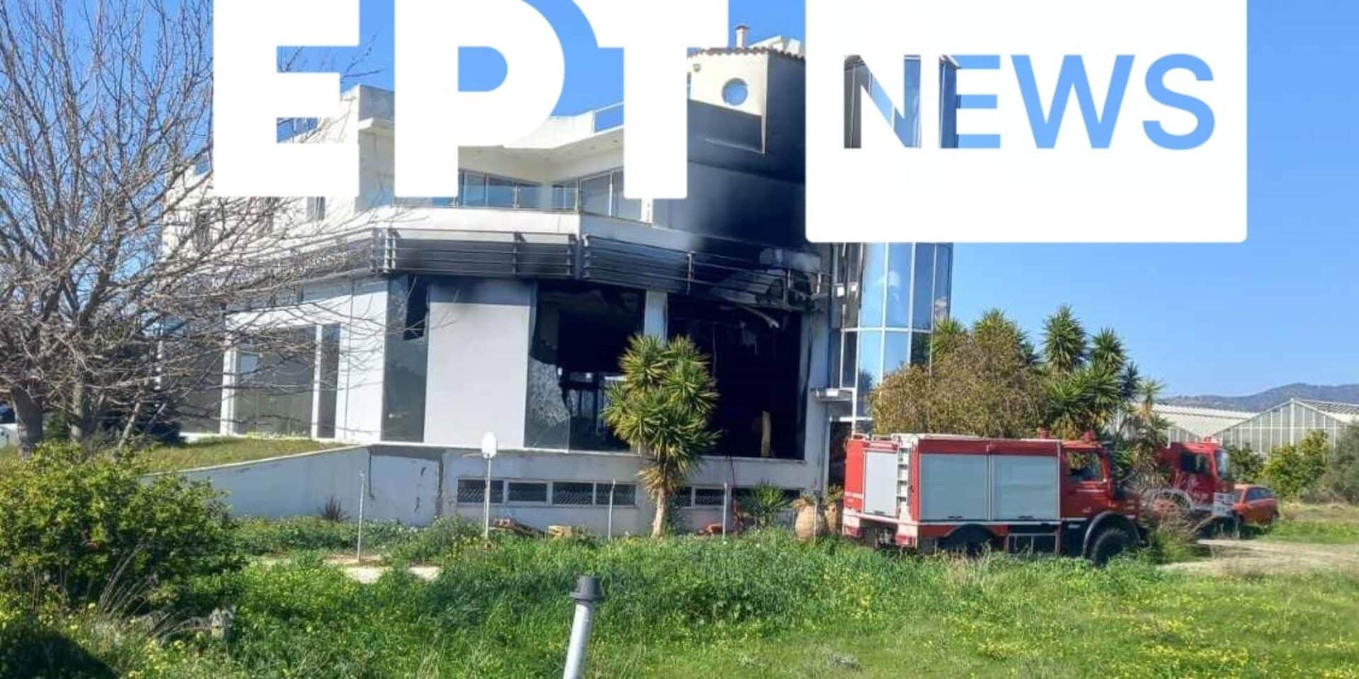Εικόνα από το σημείο της φωτιάς στο Ηράκλειο