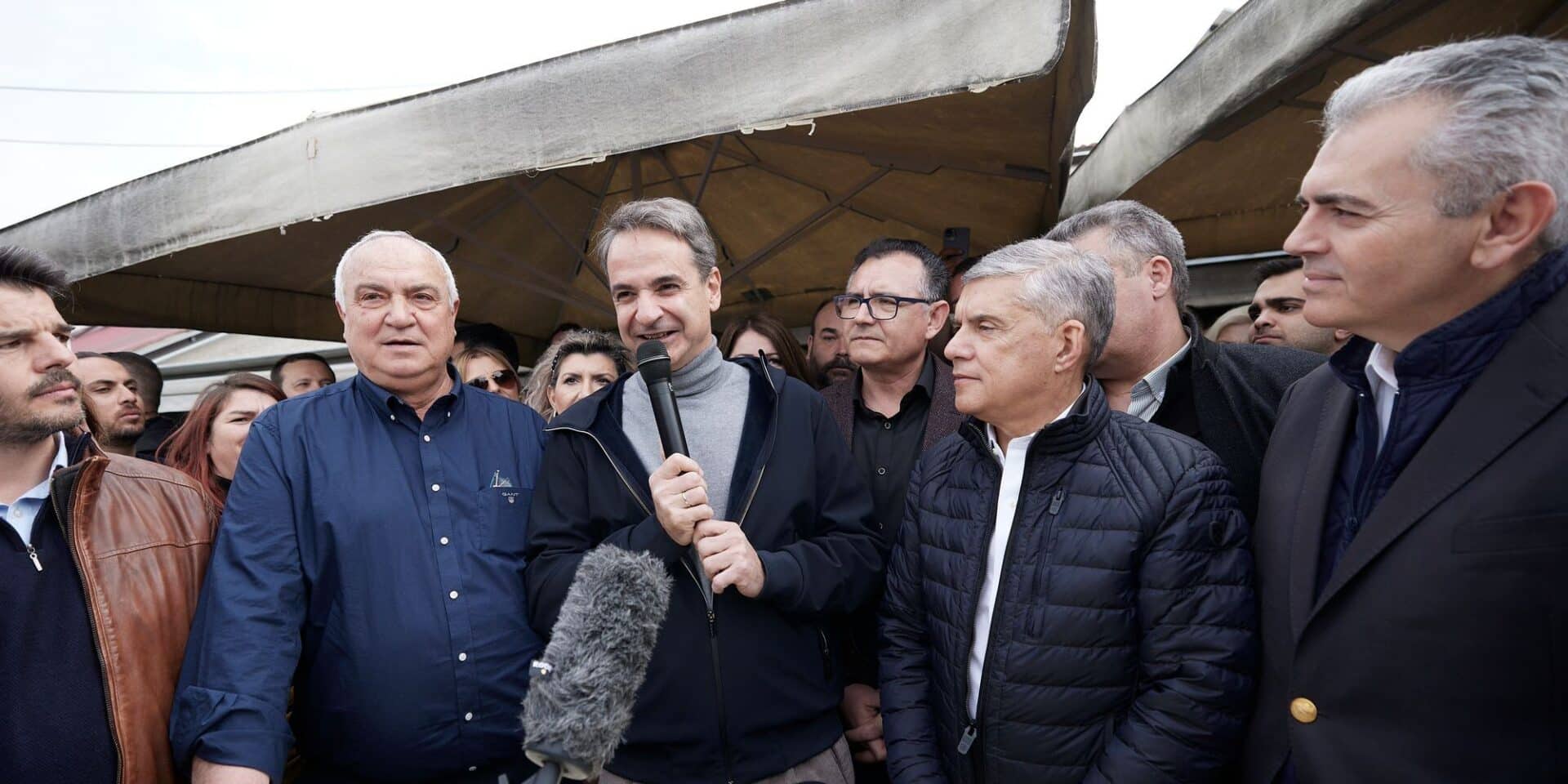 Ο Κυριάκος Μητσοτάκης στη Λάρισα