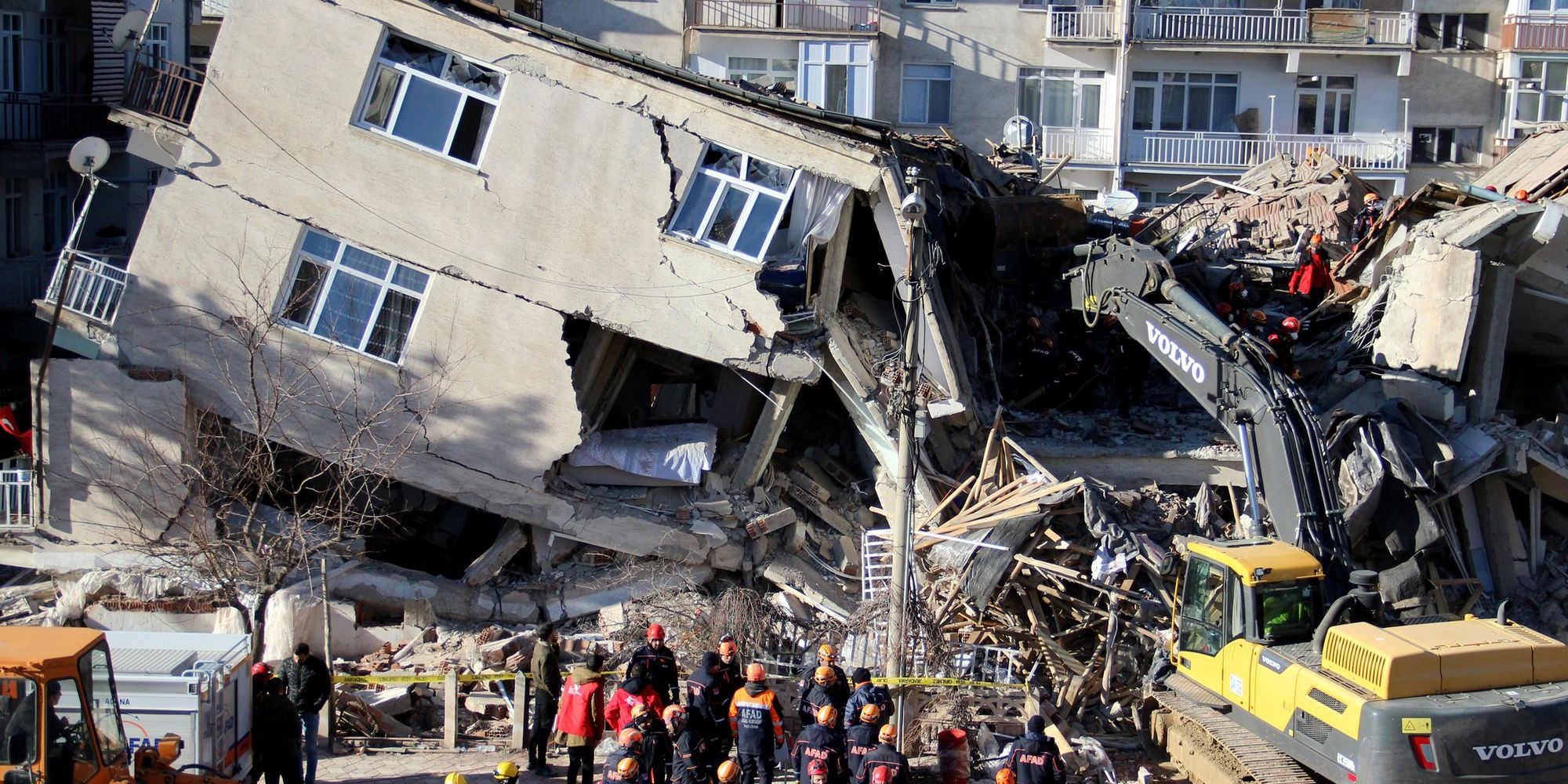 Εικόνα από τα χαλάσματα από τον σεισμό στην Τουρκία