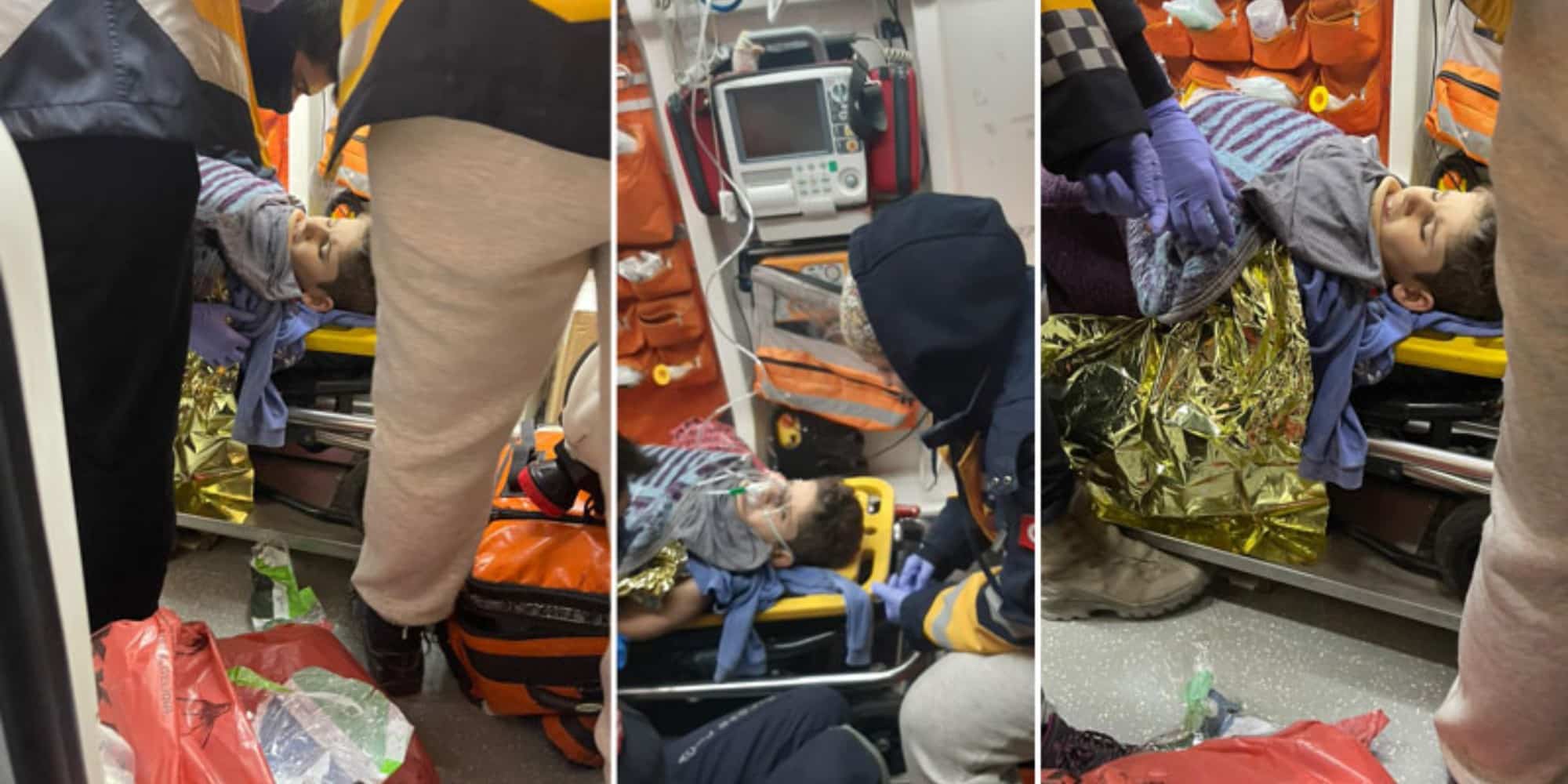 Εικόνες μετά τη διάσωση του 12χρονου στην Τουρκία