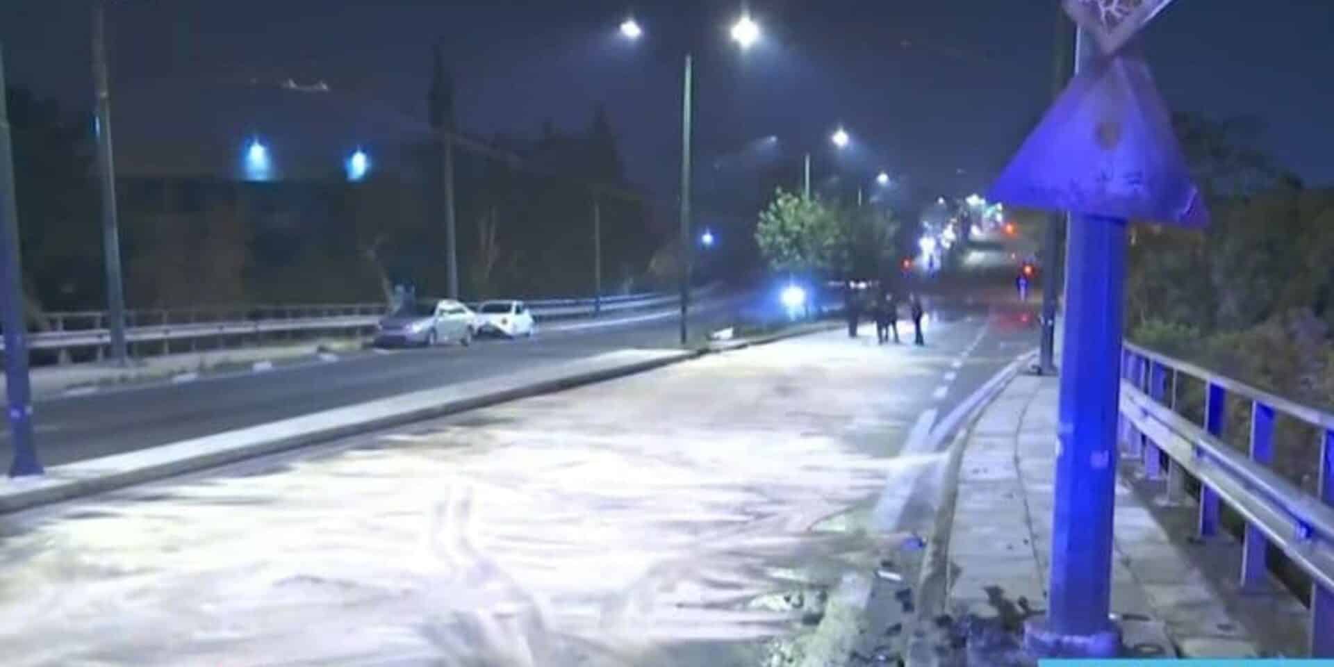 Εικόνα από την Πέτρου Ράλλη μετά το τροχαίο