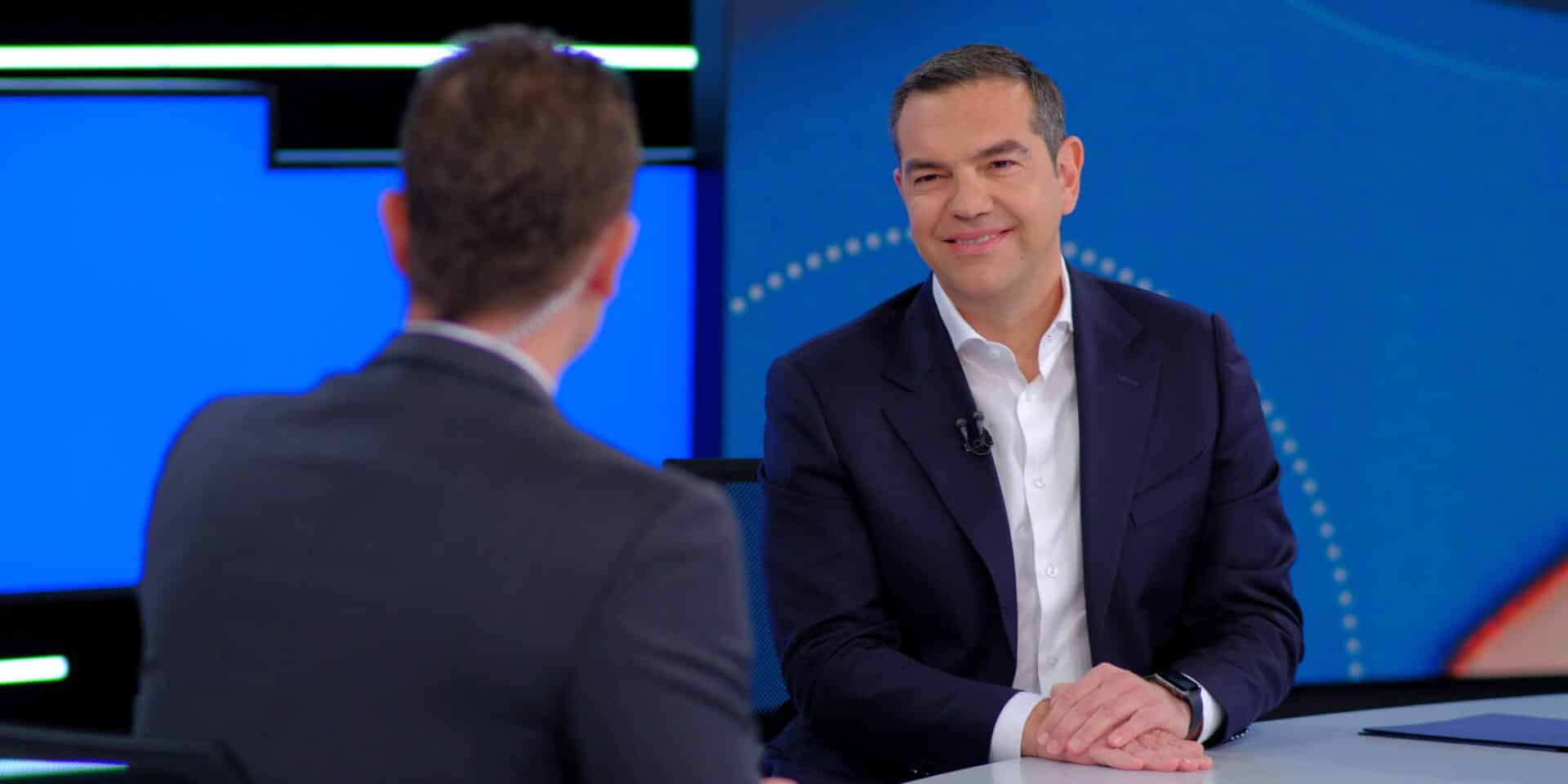 Ο πρόεδρος του ΣΥΡΙΖΑ, Αλέξης Τσίπρας, στο κεντρικό δελτίο του Alpha