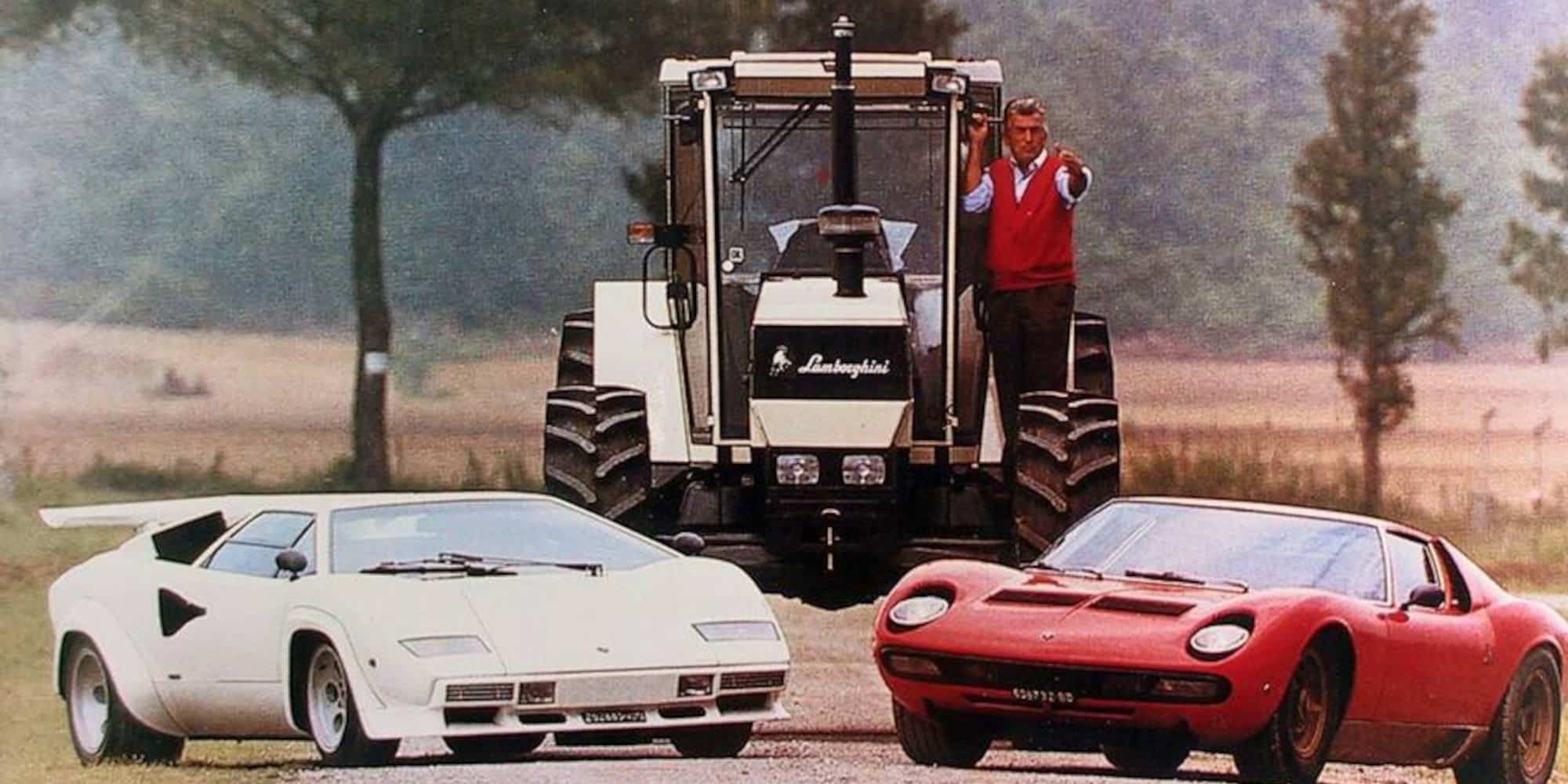Ο ιδρυτής της Lamborghini με τα δημιουργήματά του