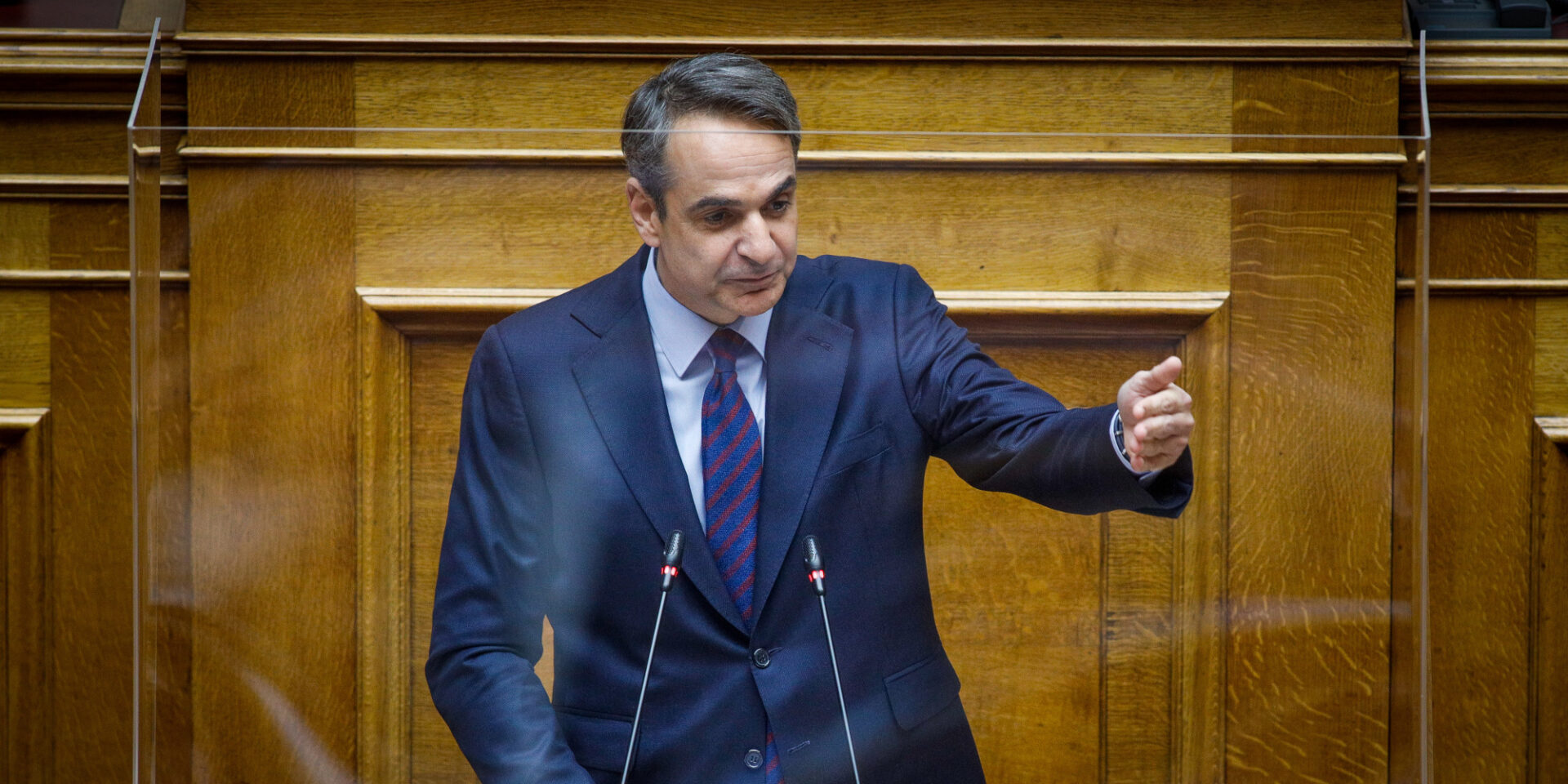 Ο Κυριάκος Μητσοτάκης στη Βουλή