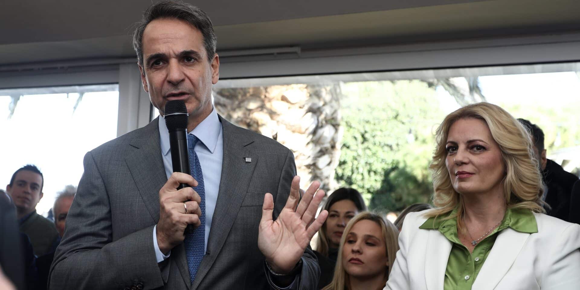 Ο Κυριάκος Μητσοτάκης σε ομιλία στον Μαραθώνα