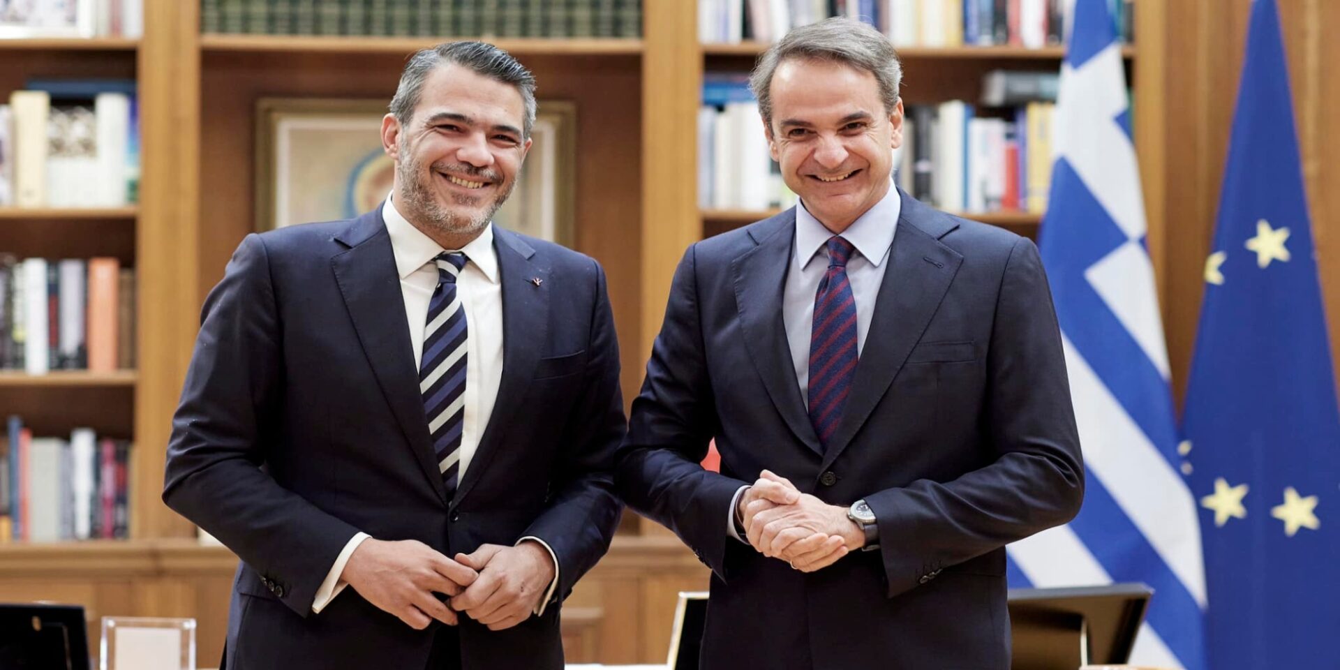 O Απόστολος Σπυρόπουλος μαζί με τον Κυριάκο Μητσοτάκη