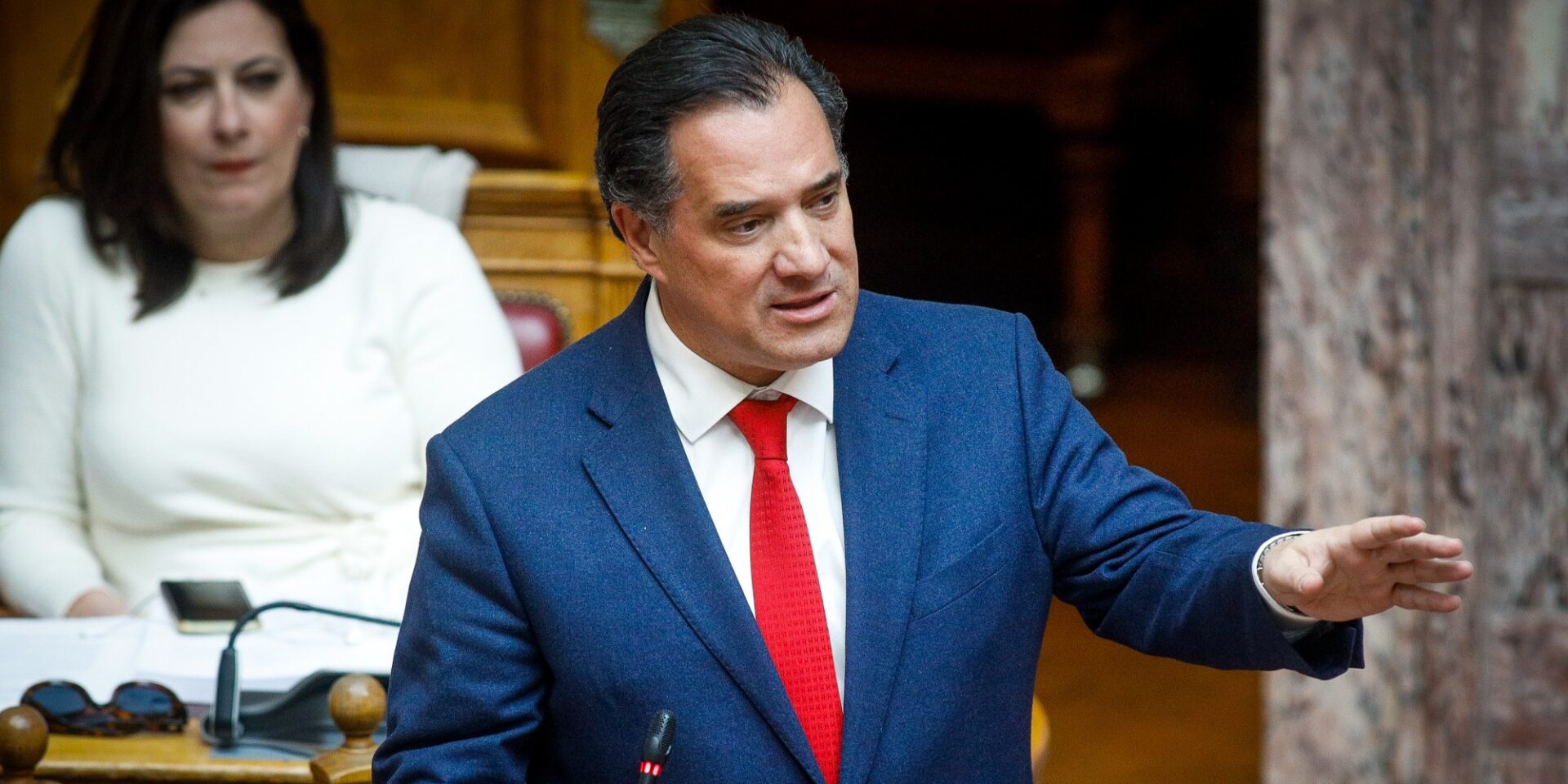 Ο Άδωνις Γεωργιάδης στη Βουλή