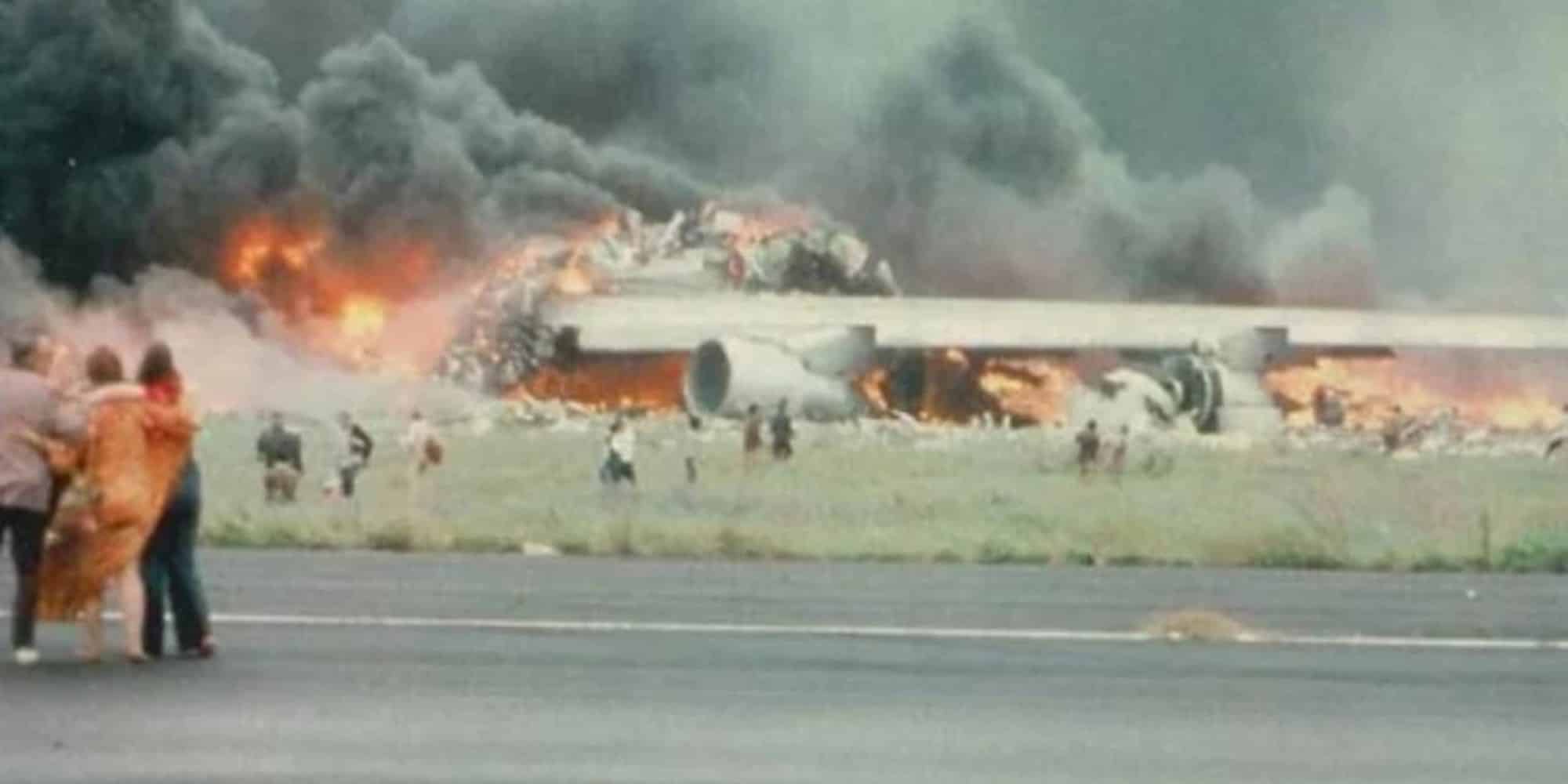 Εικόνα μετά τη σύγκρουση αεροπλάνων στην Τενερίφη το 1977