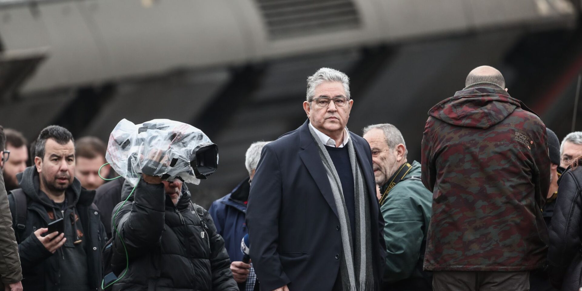 Ο Δημήτρης Κουτσούμπας στα Τέμπη