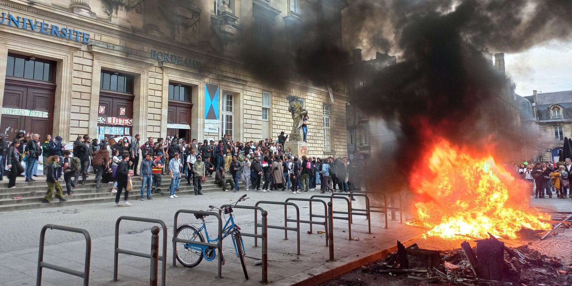 Εικόνα από τις κινητοποιήσεις στη Γαλλία